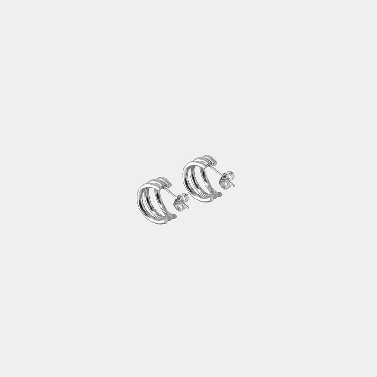 Sea Curve Earrings - Silver