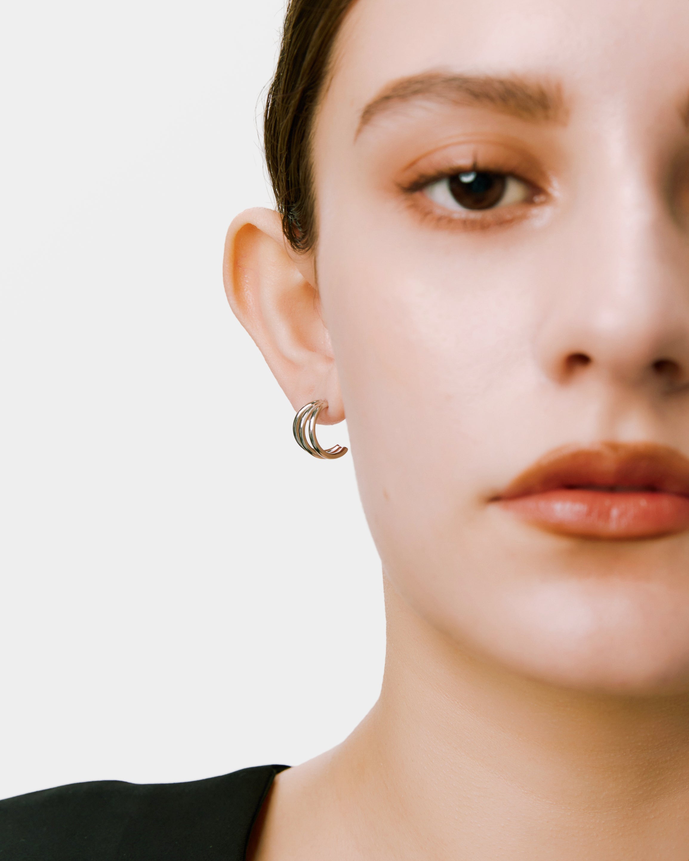 Sea Curve Earrings - Silver