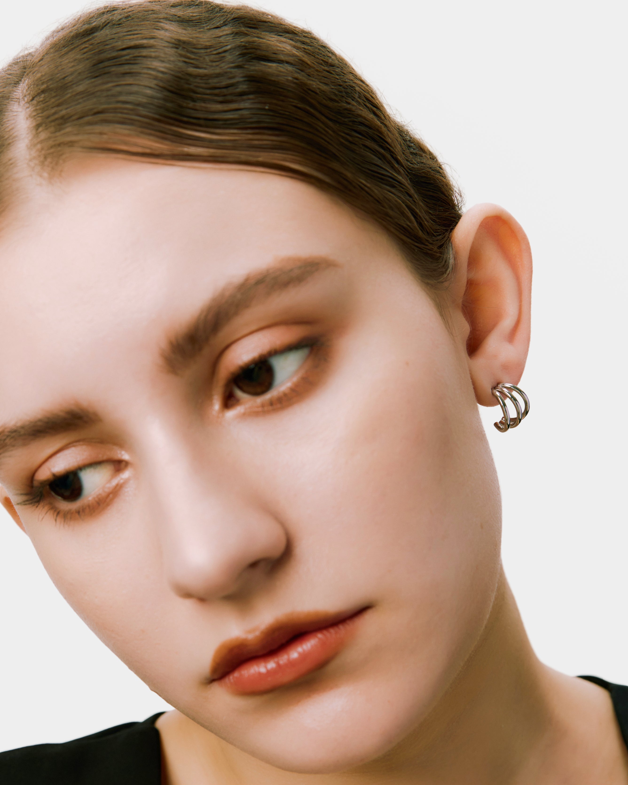 Sea Curve Earrings - Silver