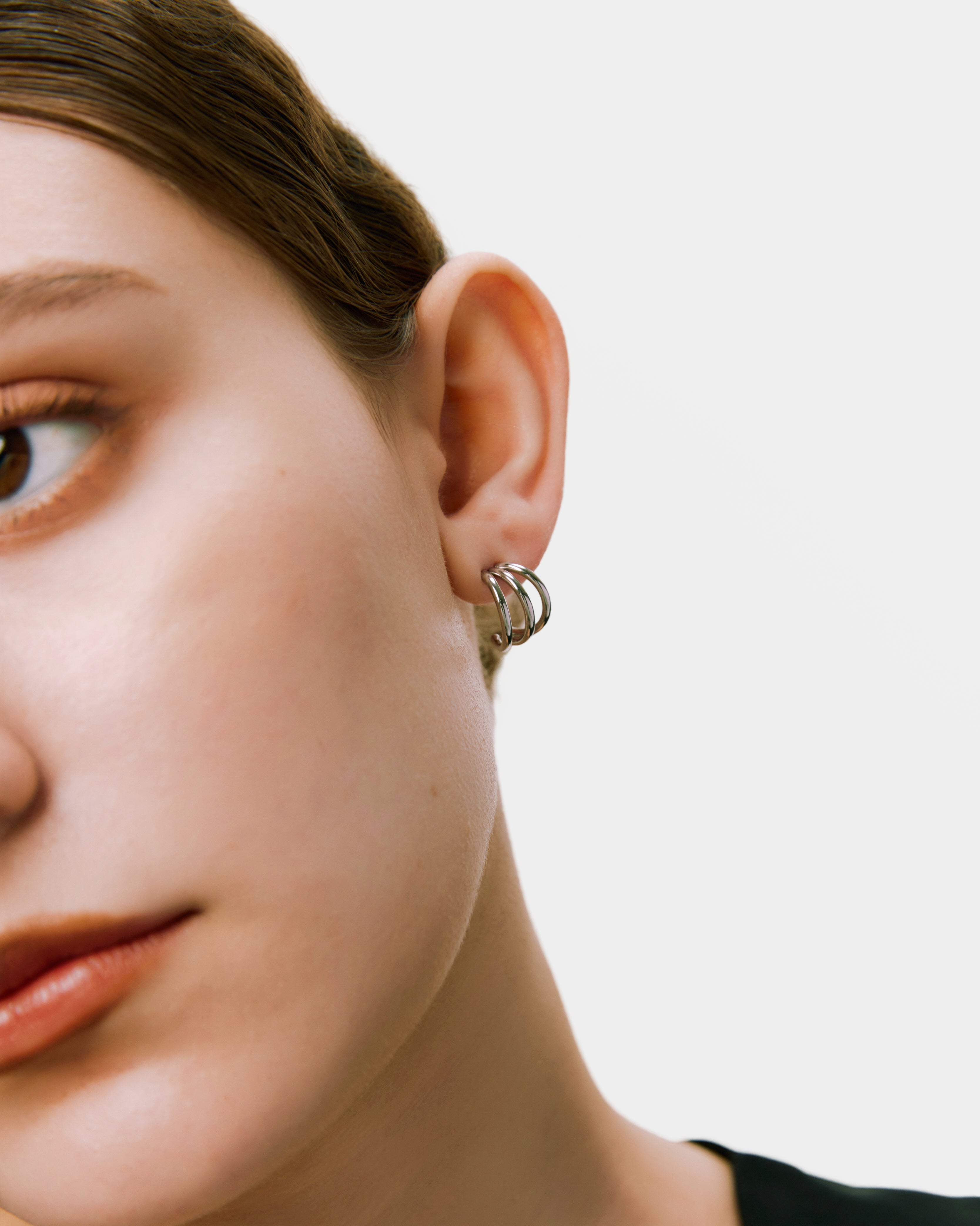 Sea Curve Earrings - Silver