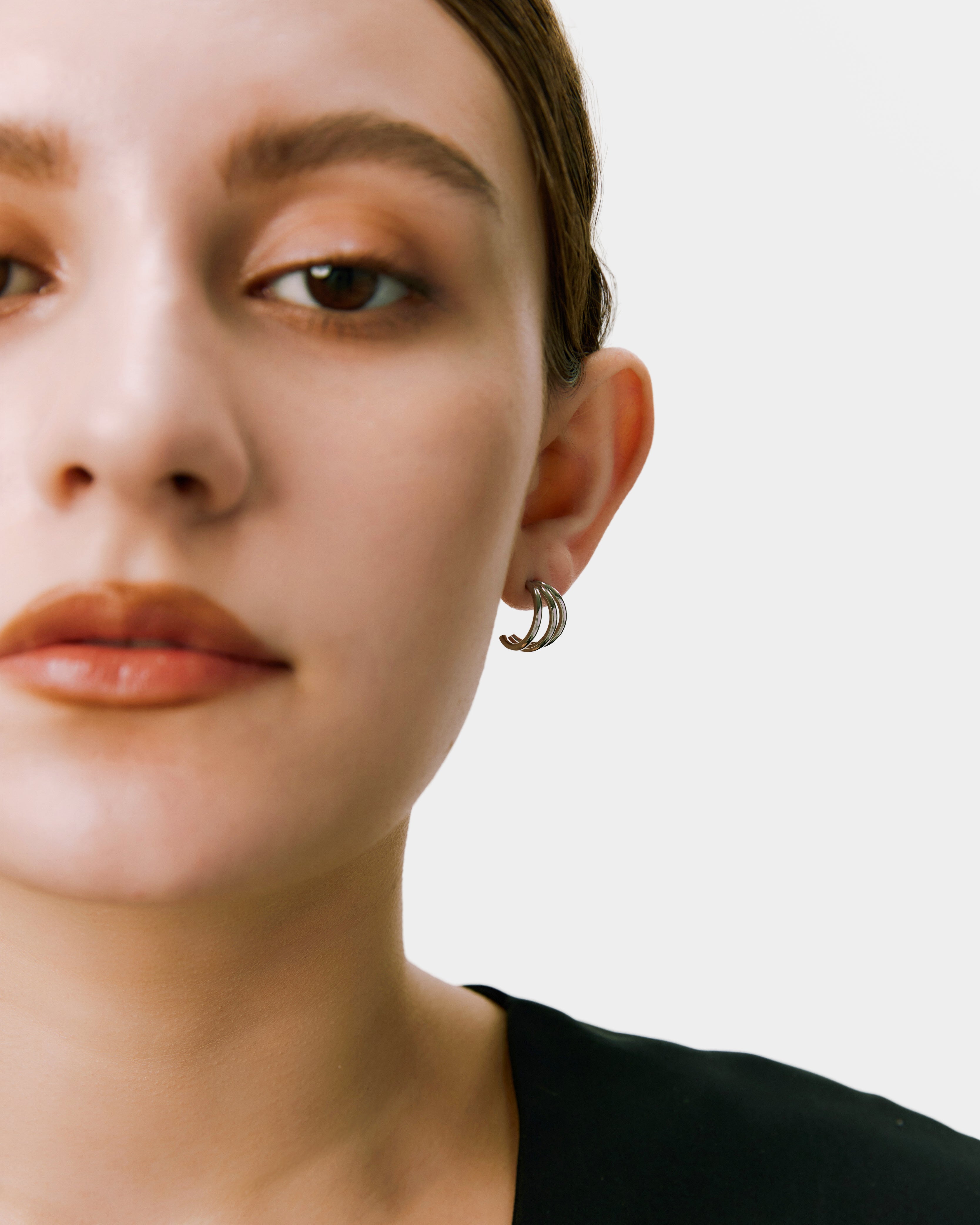 Sea Curve Earrings - Silver