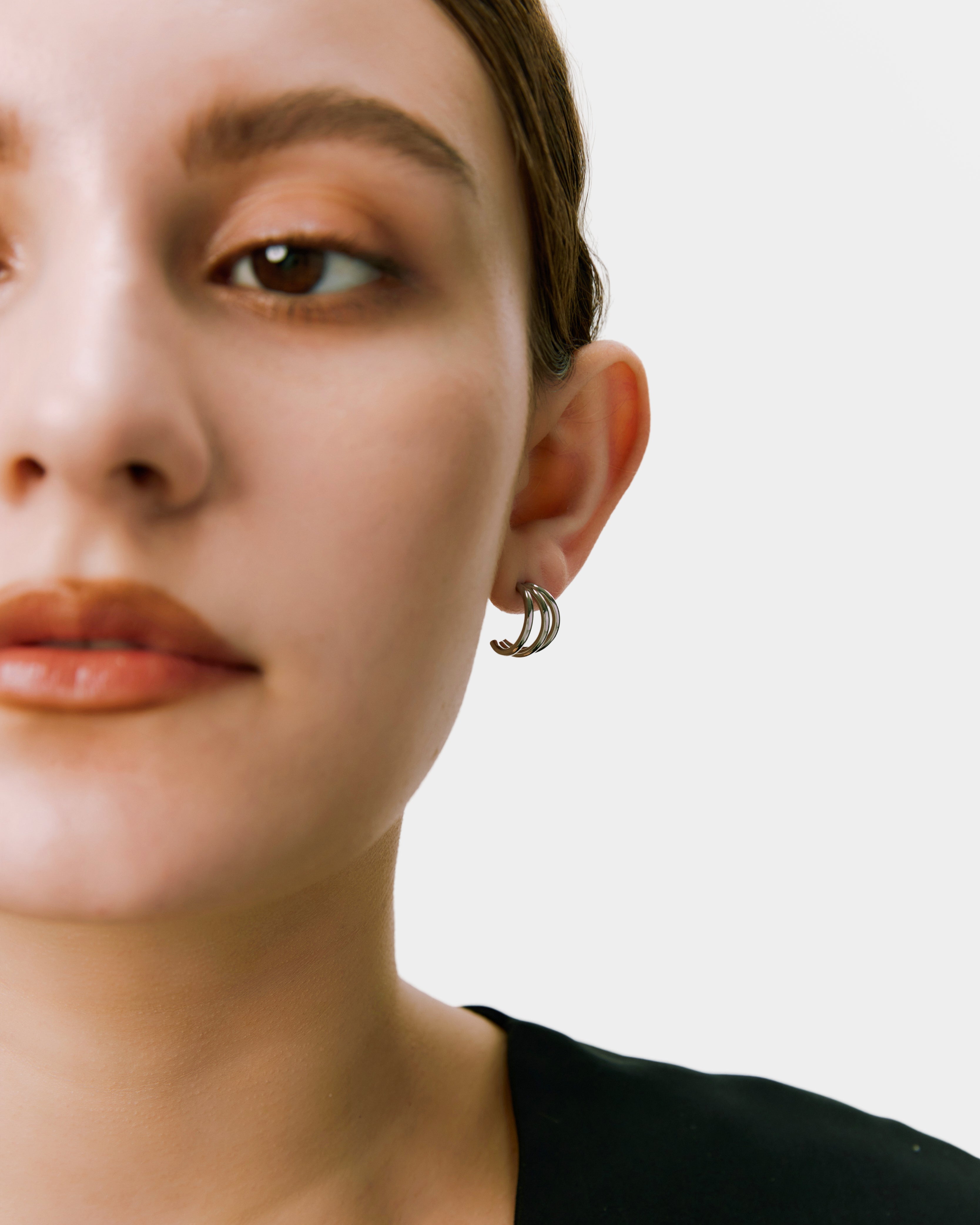 Sea Curve Earrings - Silver