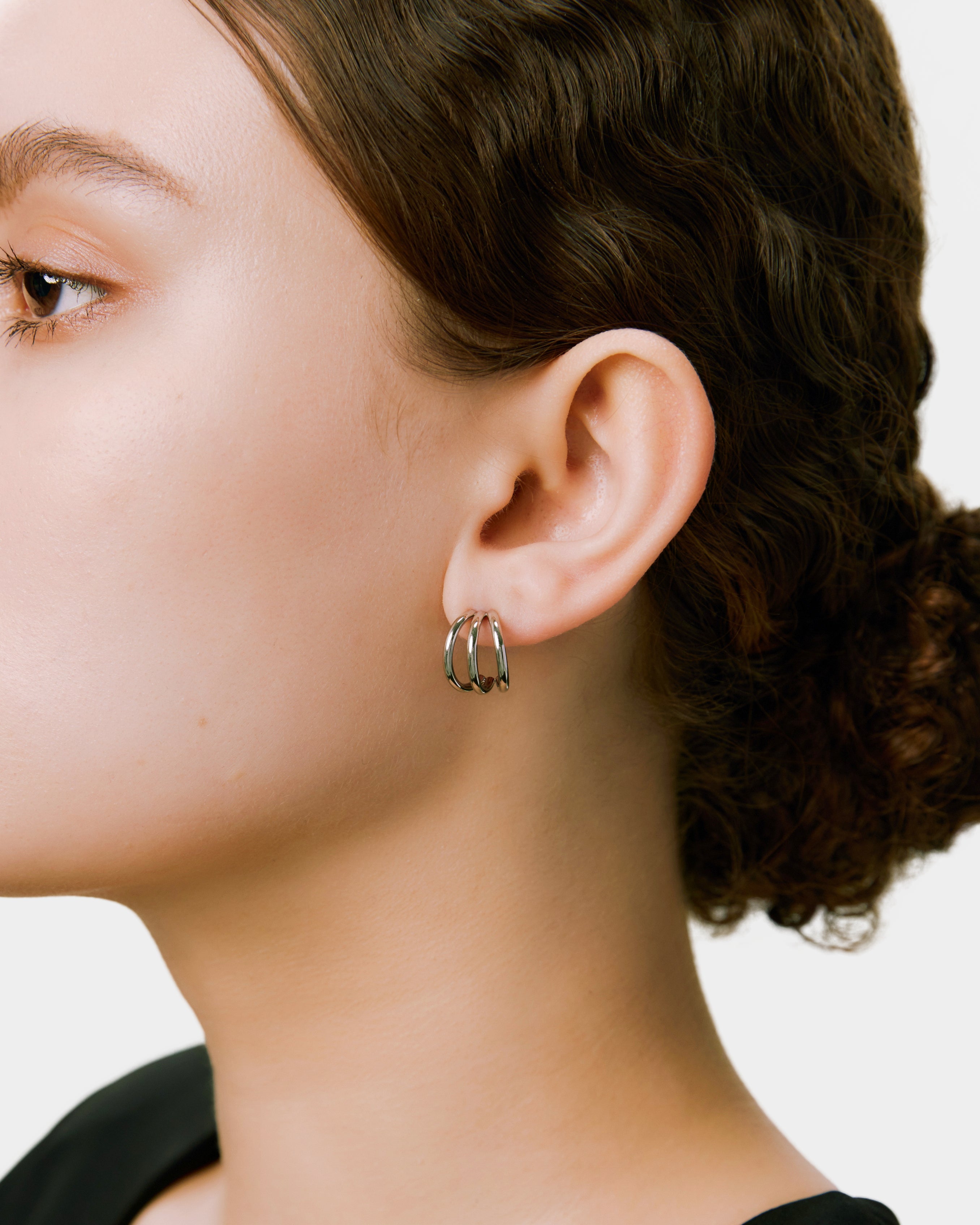Sea Curve Earrings - Silver