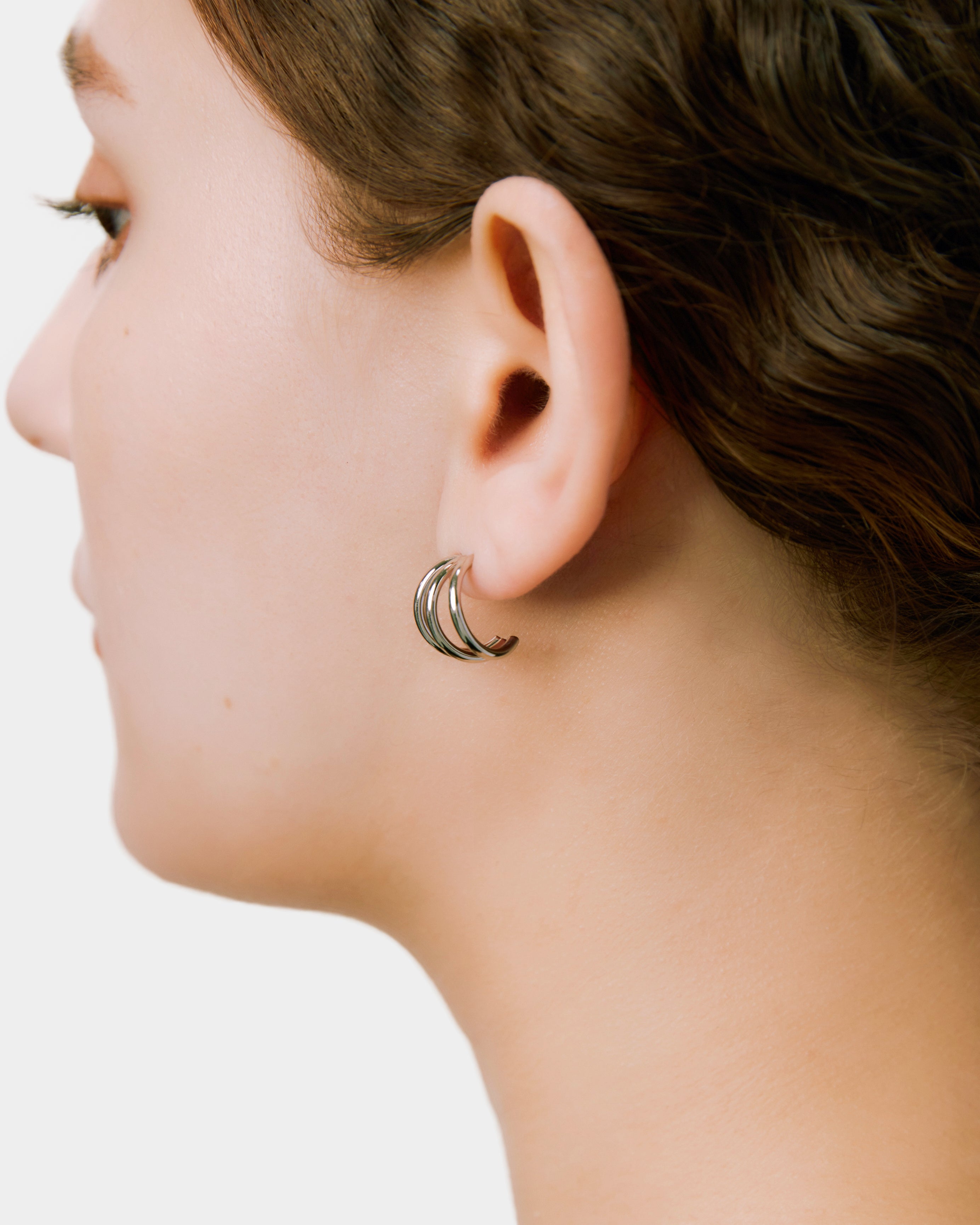 Sea Curve Earrings - Silver