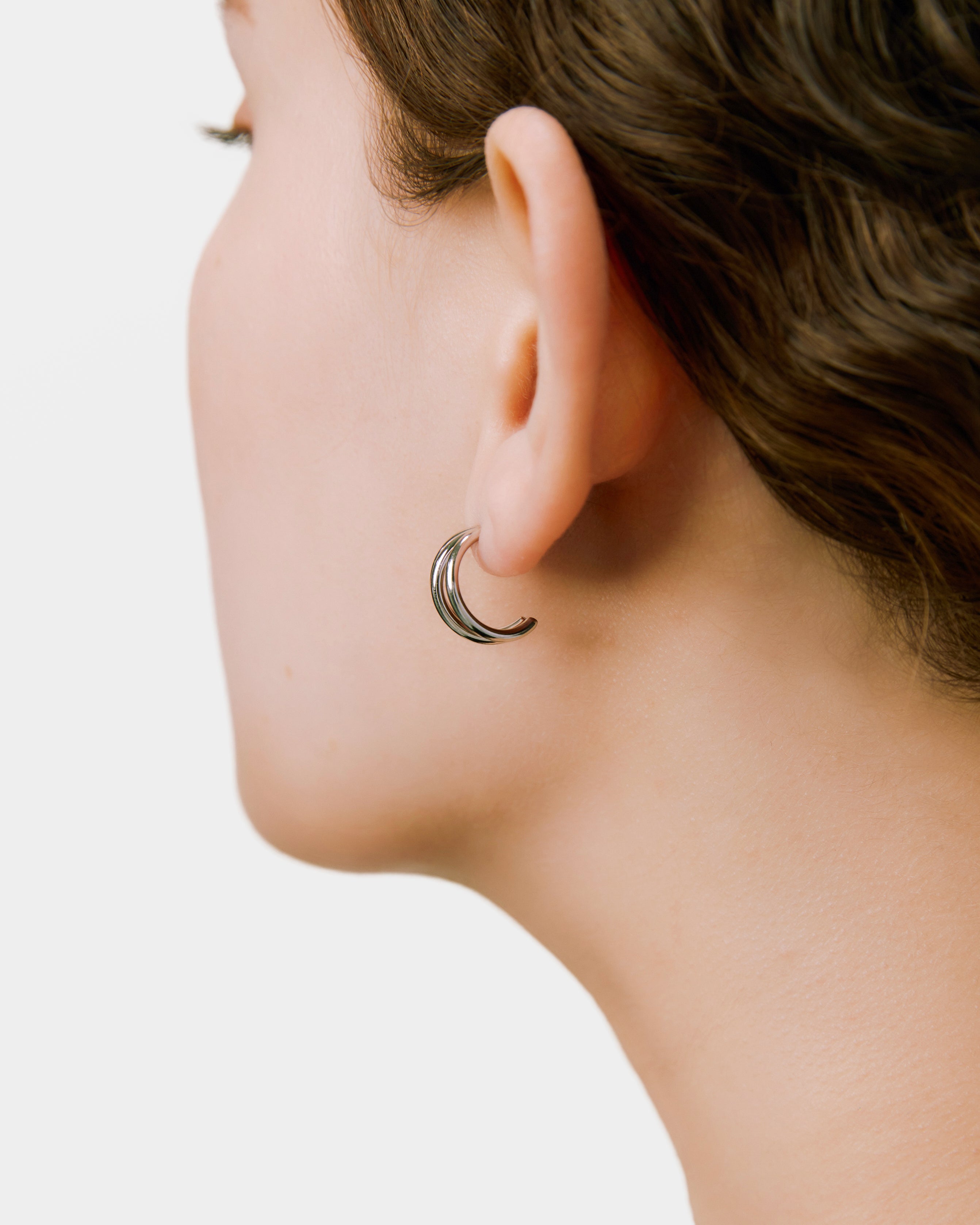 Sea Curve Earrings - Silver