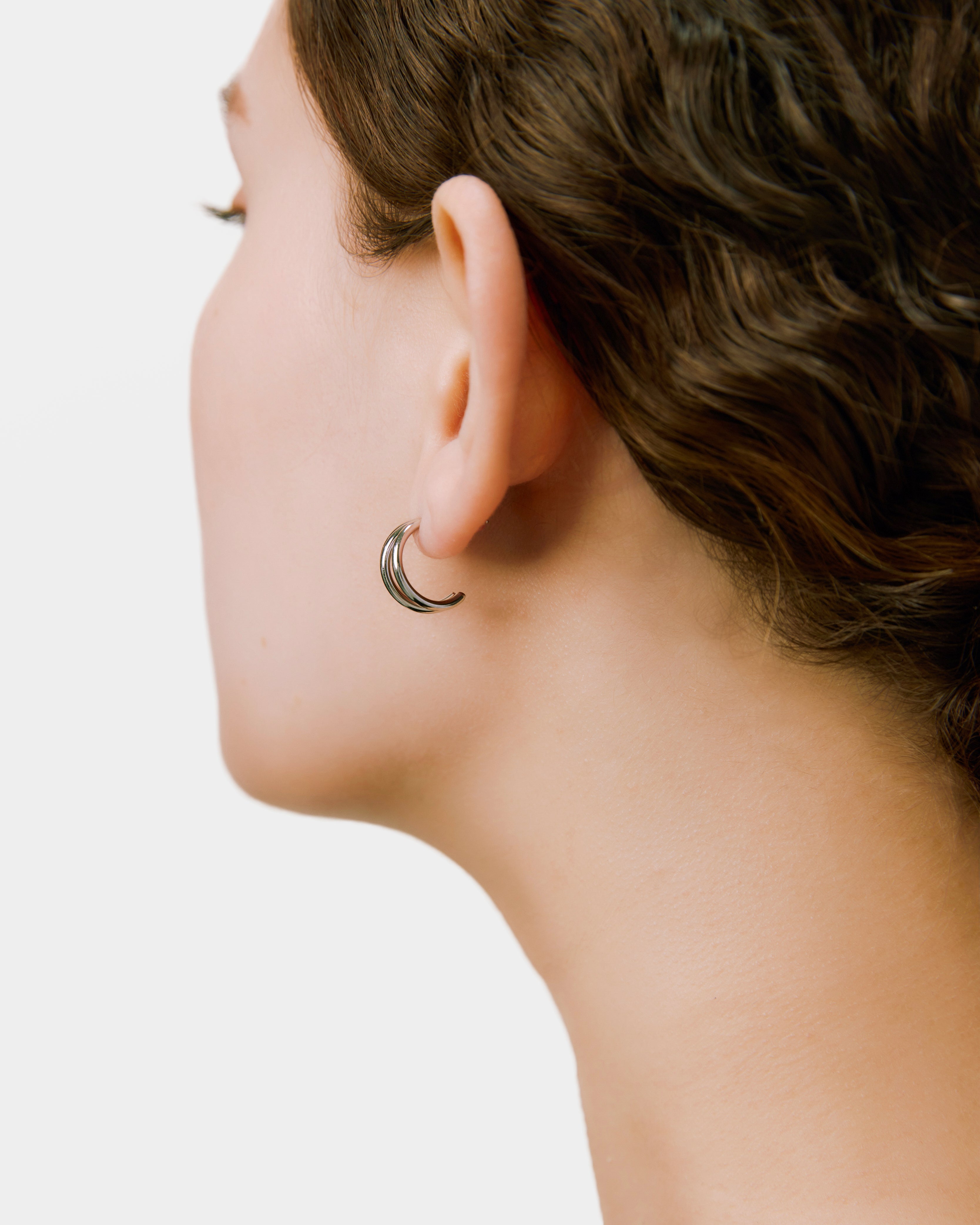 Sea Curve Earrings - Silver