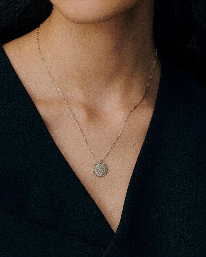 Cosmic Disc Necklace - Silver