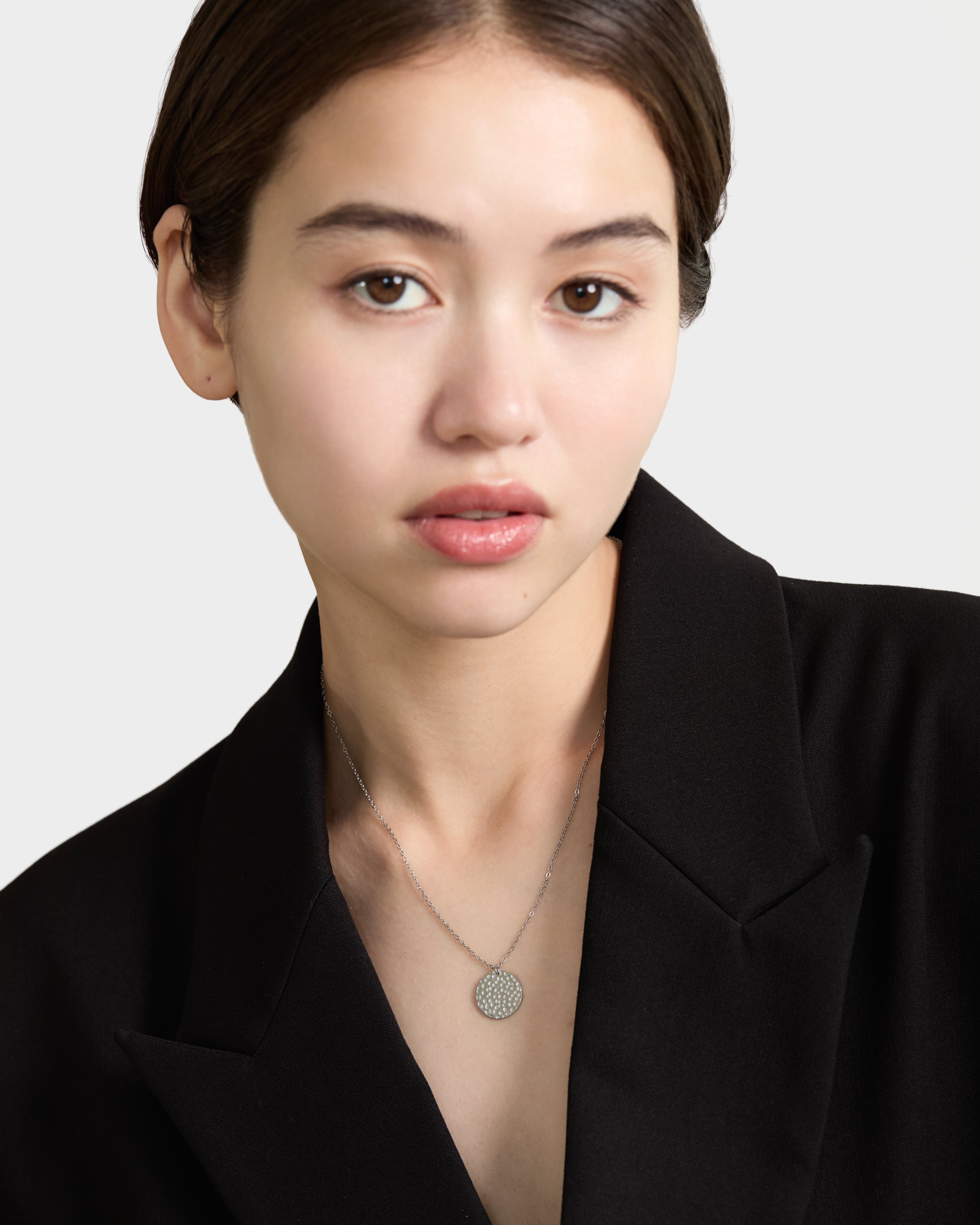 Cosmic Disc Necklace - Silver