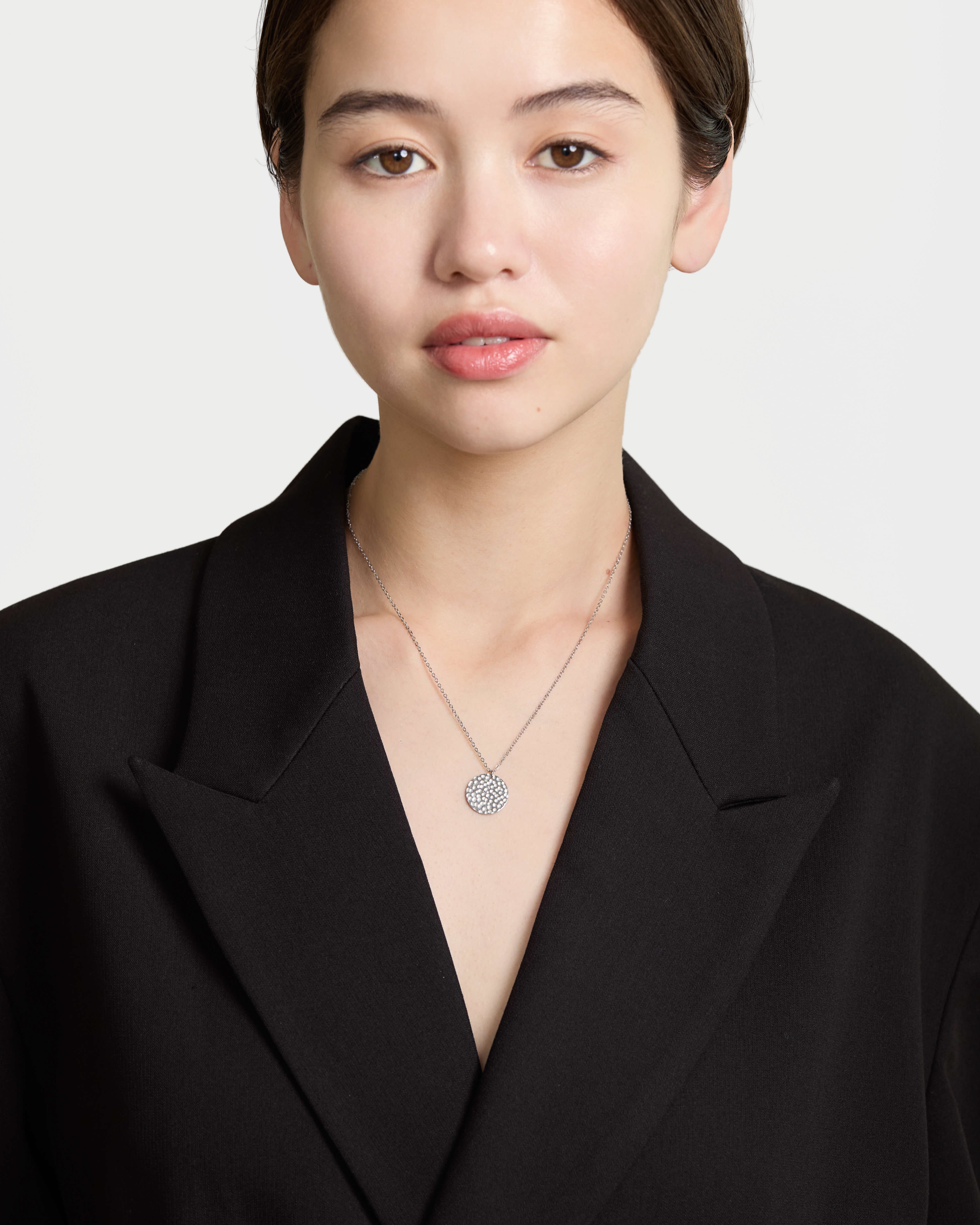 Cosmic Disc Necklace - Silver