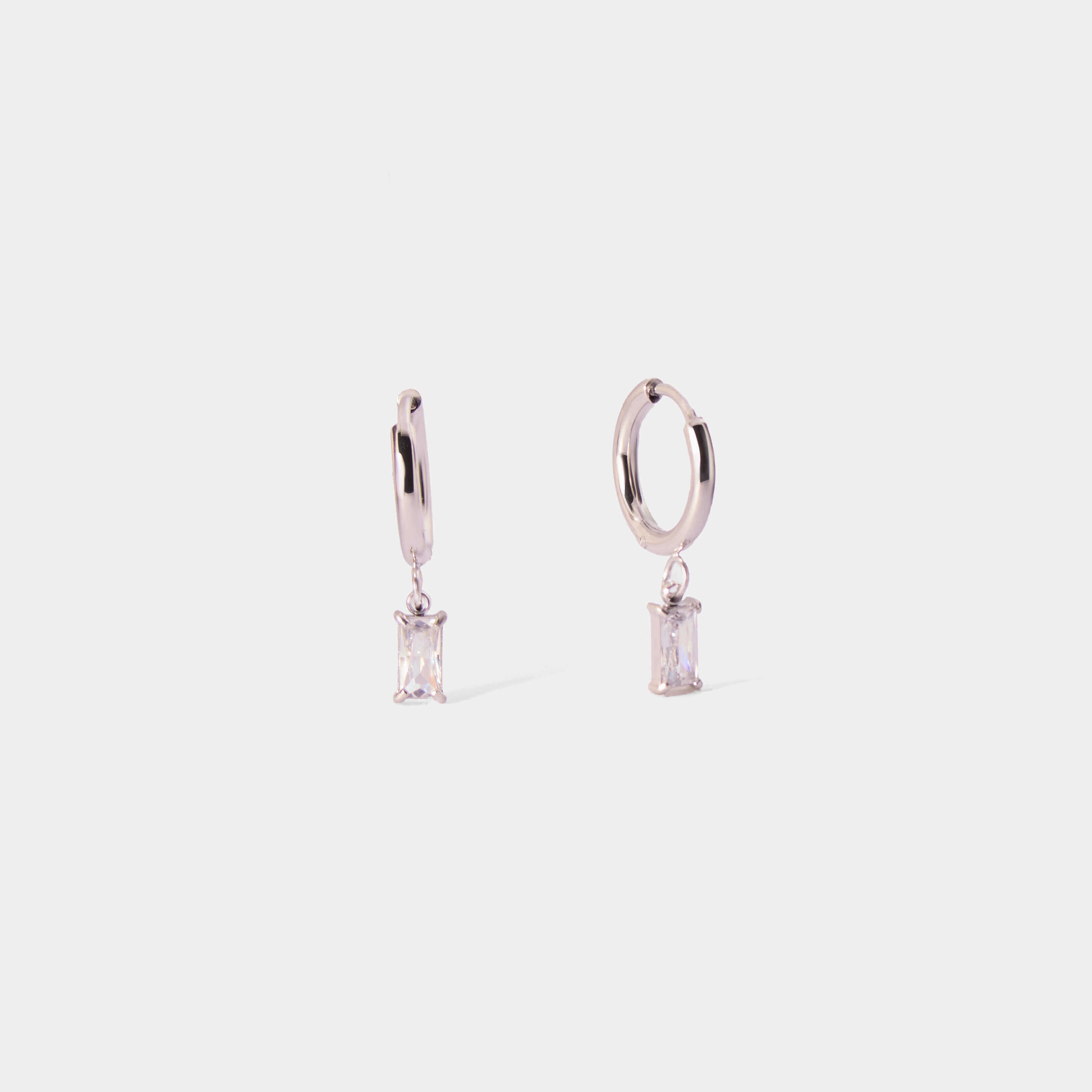 Cubic Zirconia Earrings - Silver