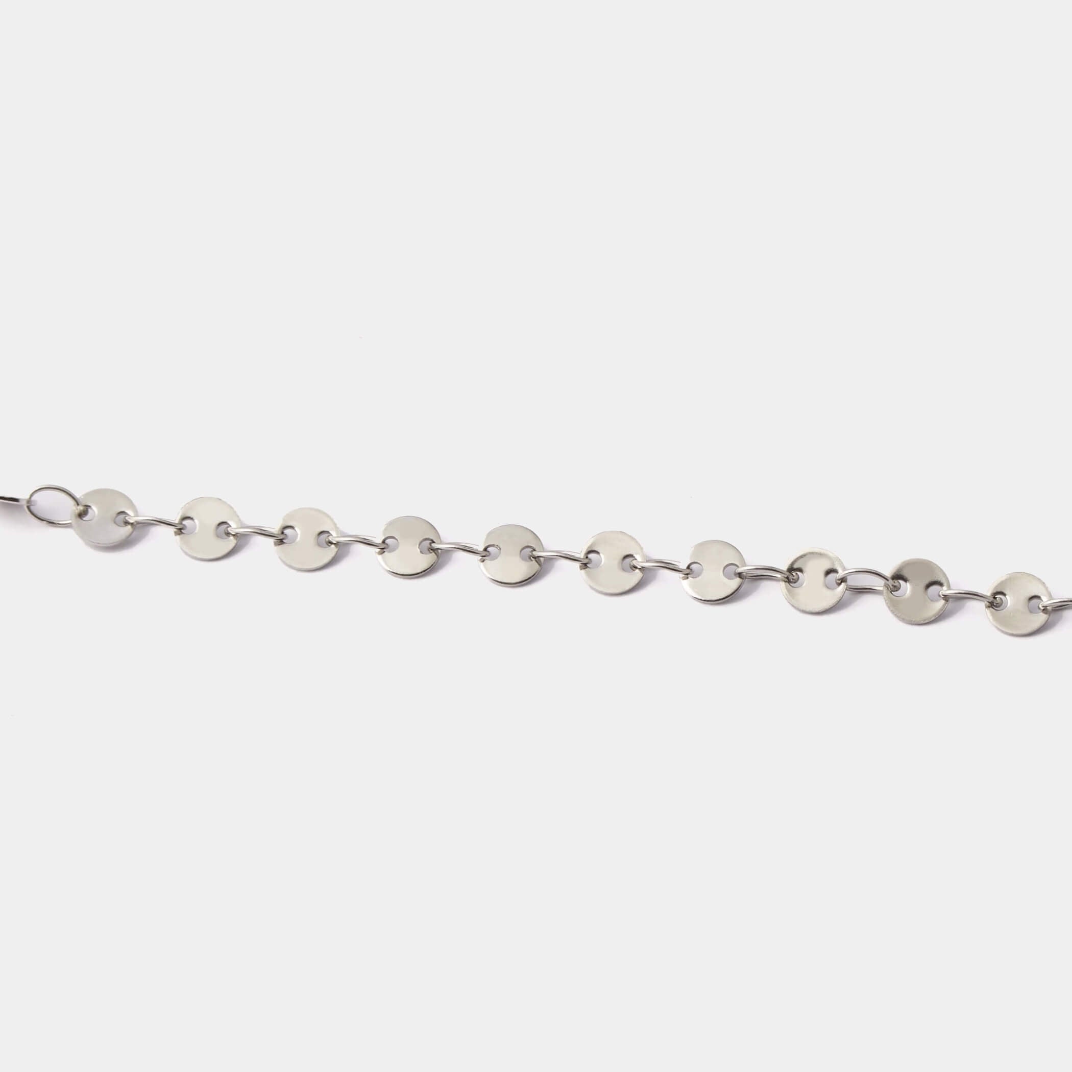Dainty Disc Bracelet - Silver
