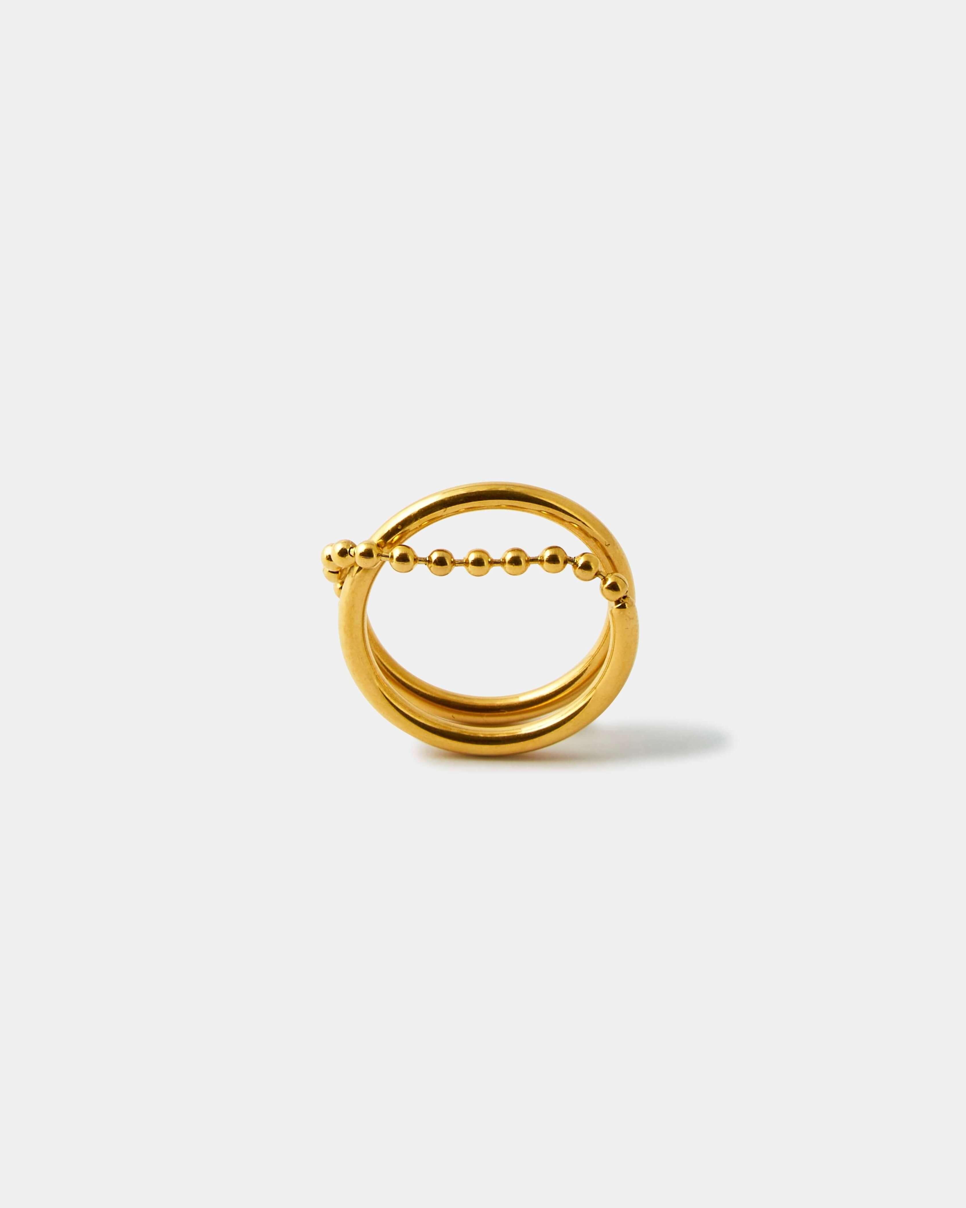 DOUBLE LAYER BEADS RING - LIMELY