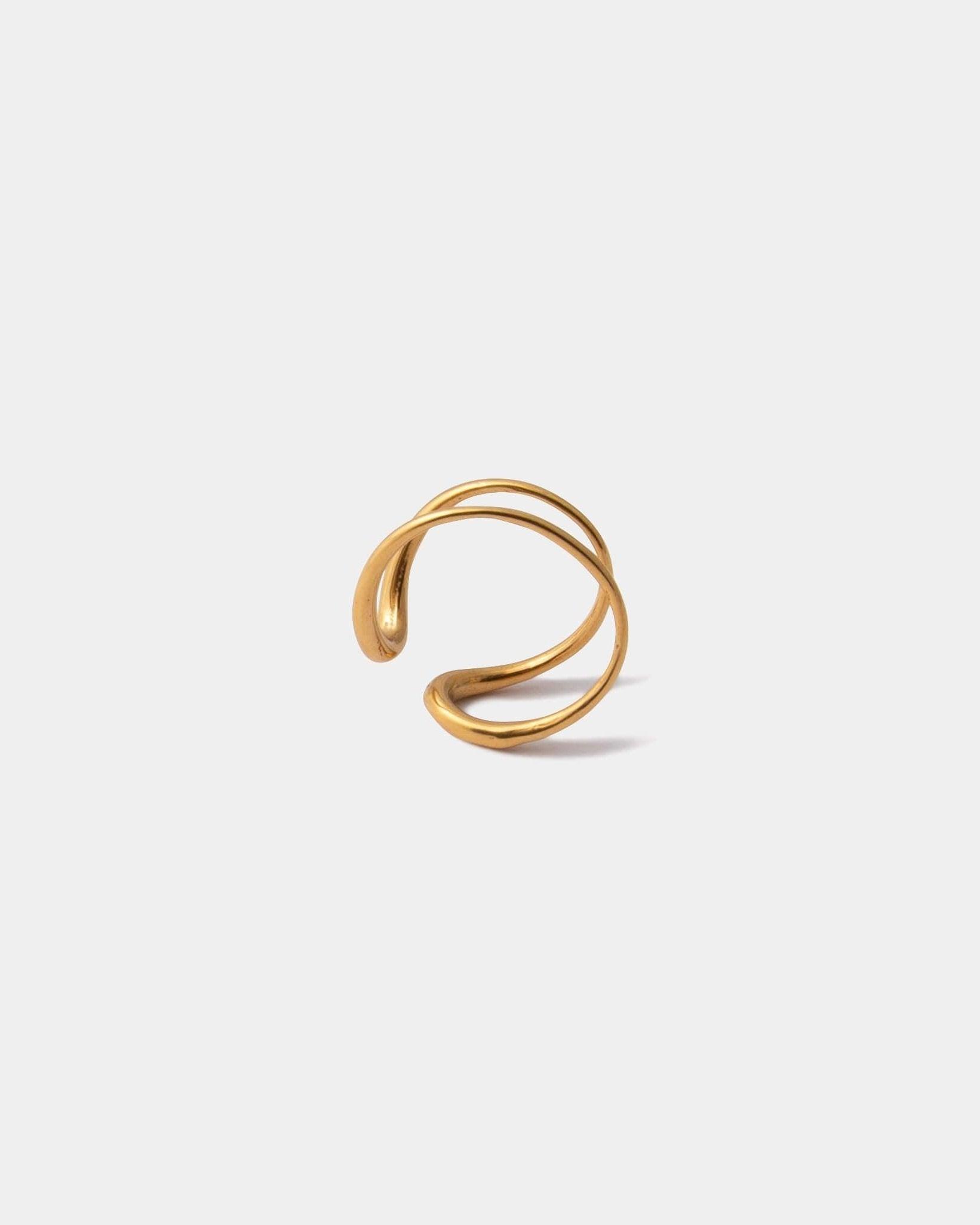 FACET HOOKED EAR CUFF - LIMELY