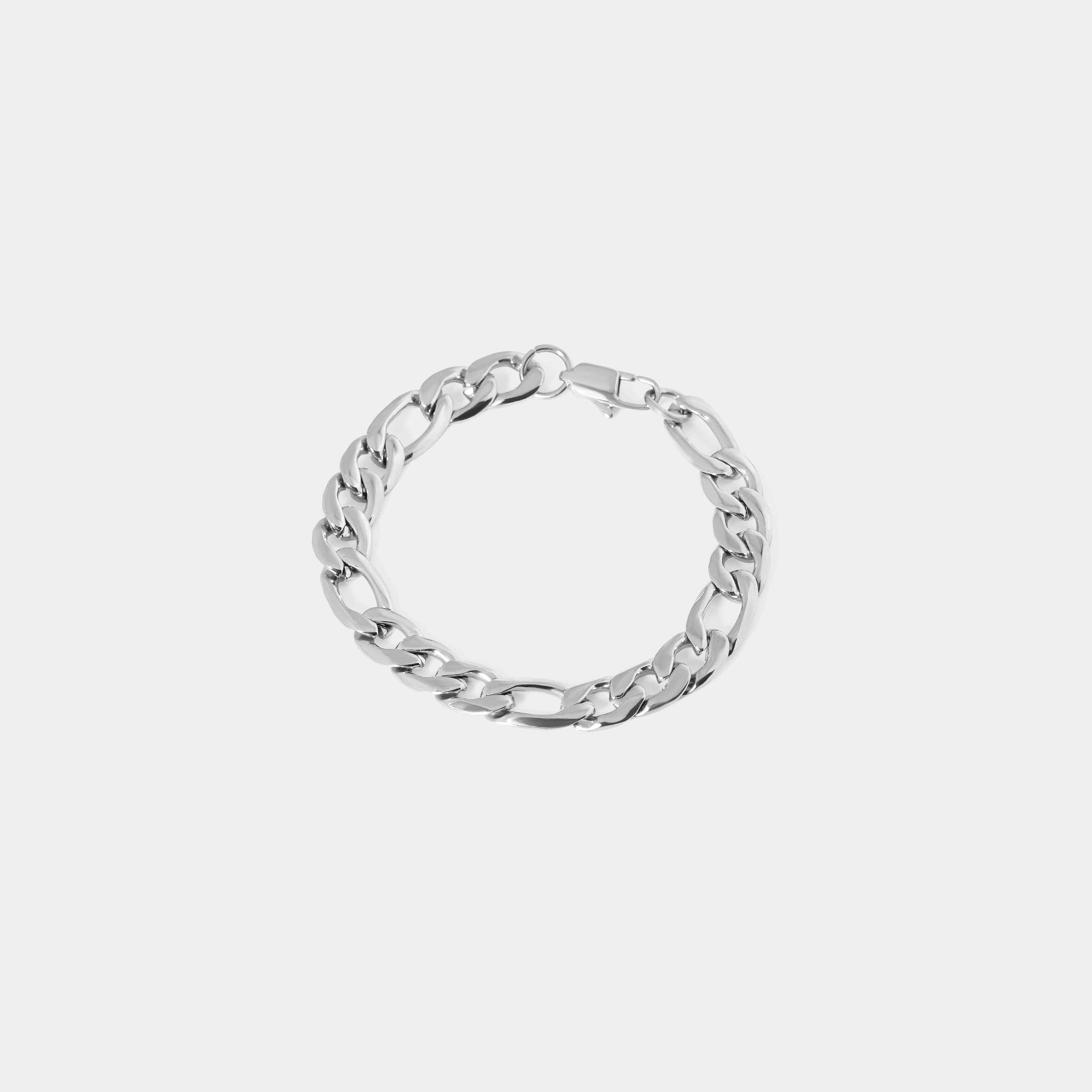 Figaro Chain Bracelet - Silver
