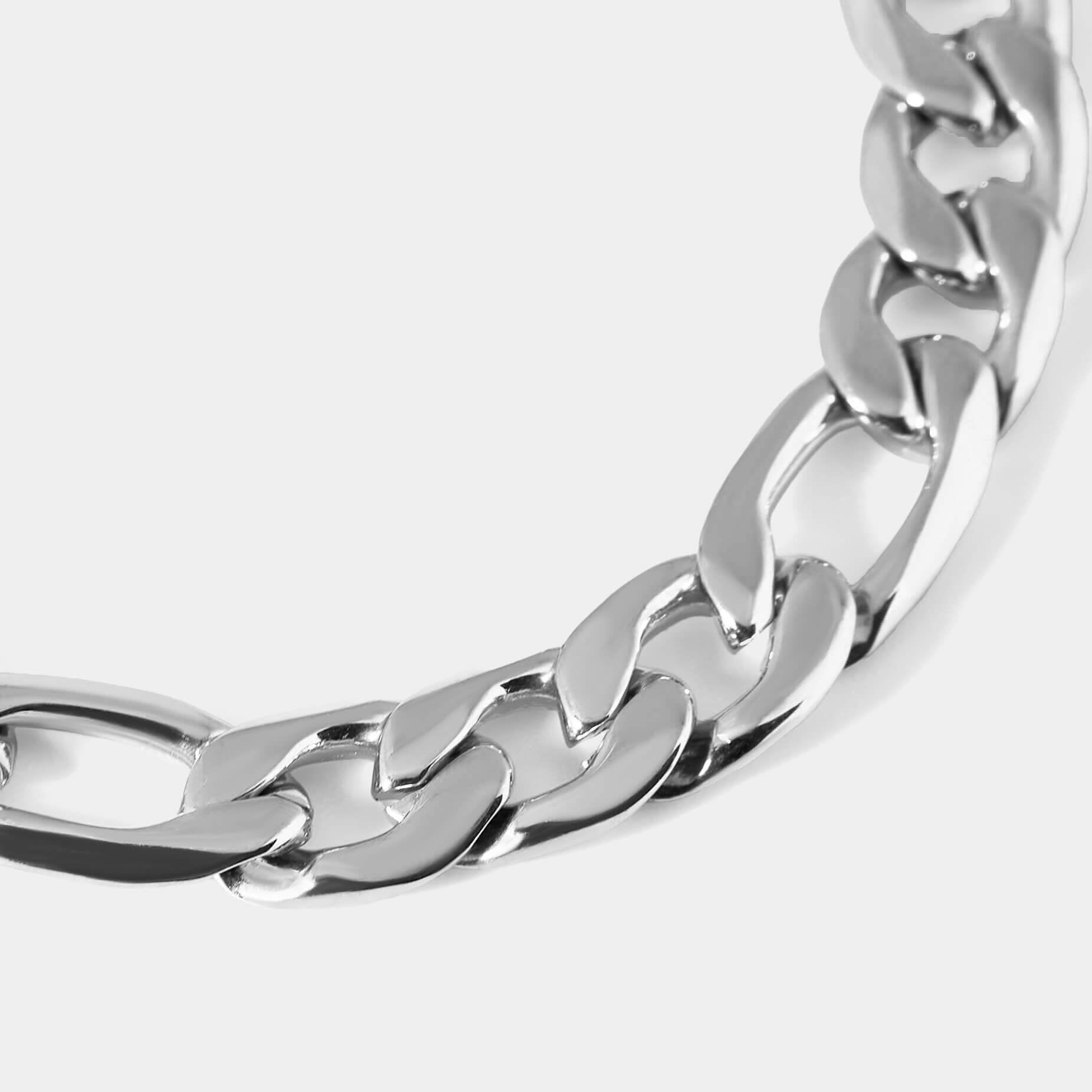Figaro Chain Bracelet - Silver