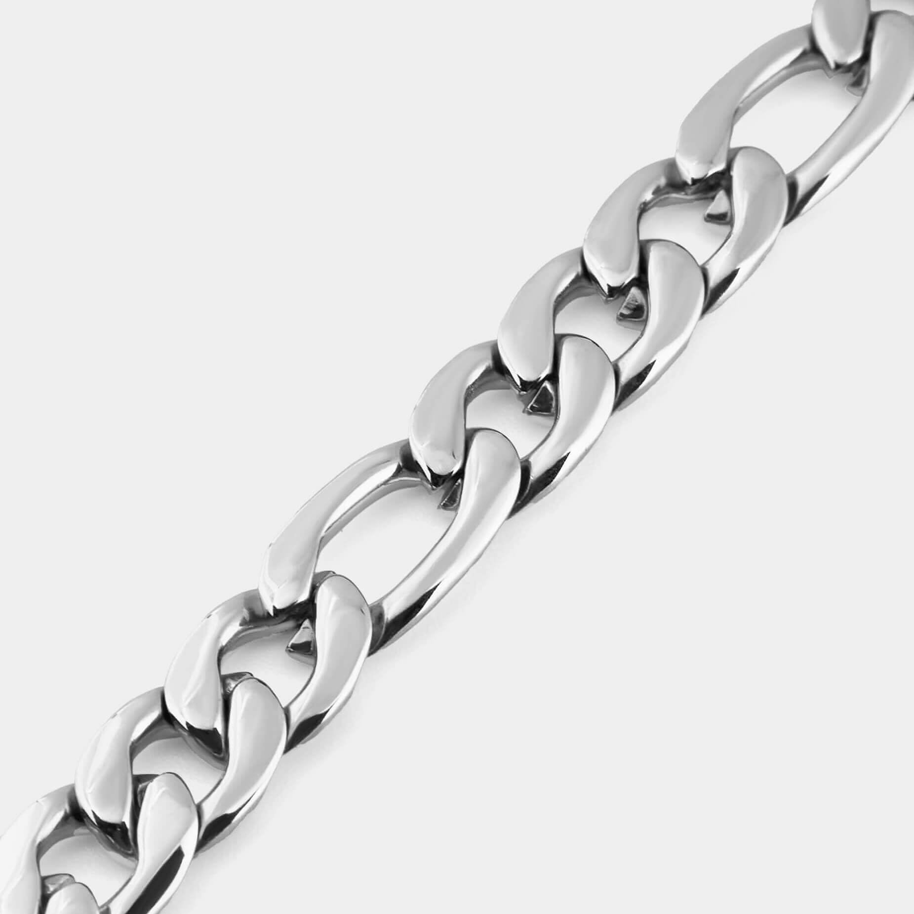 Figaro Chain Bracelet - Silver
