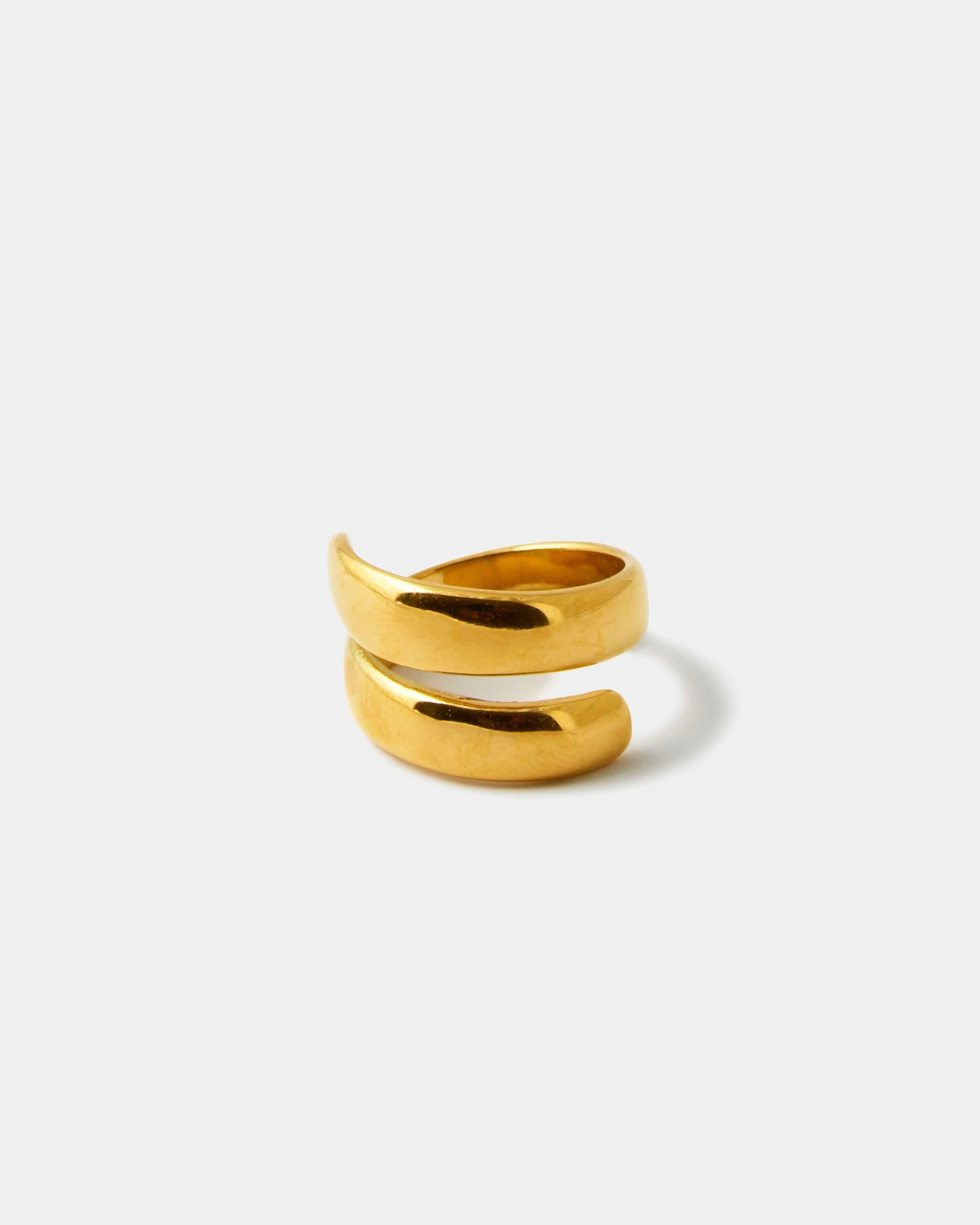 GLITTERING COIL RING - LIMELY
