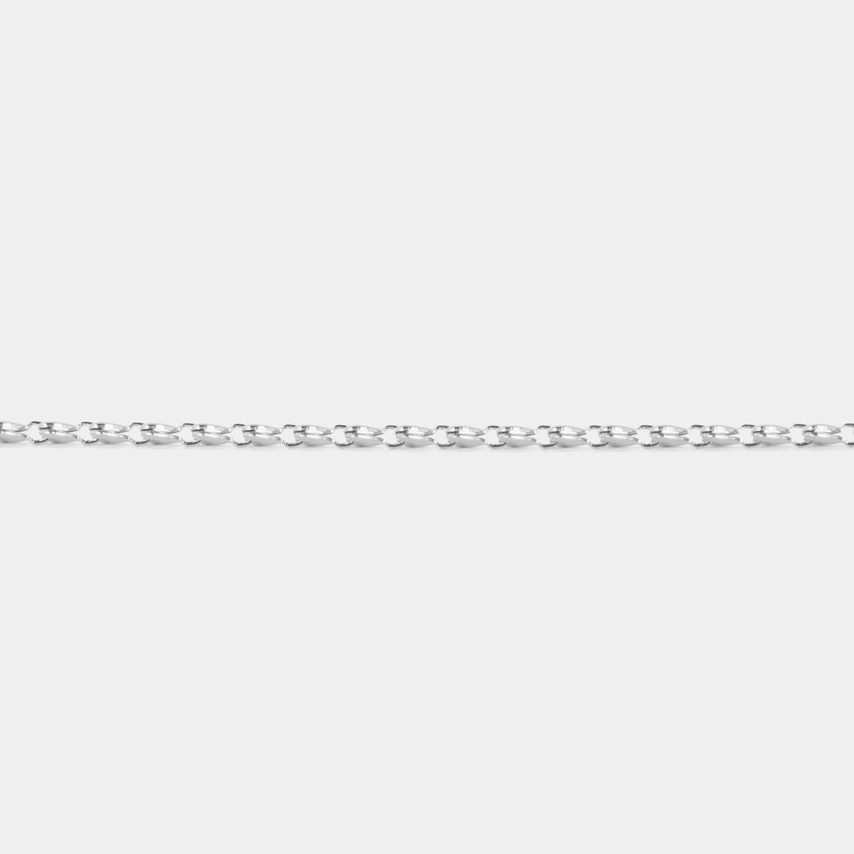 Heart Link Chain Necklace - Silver