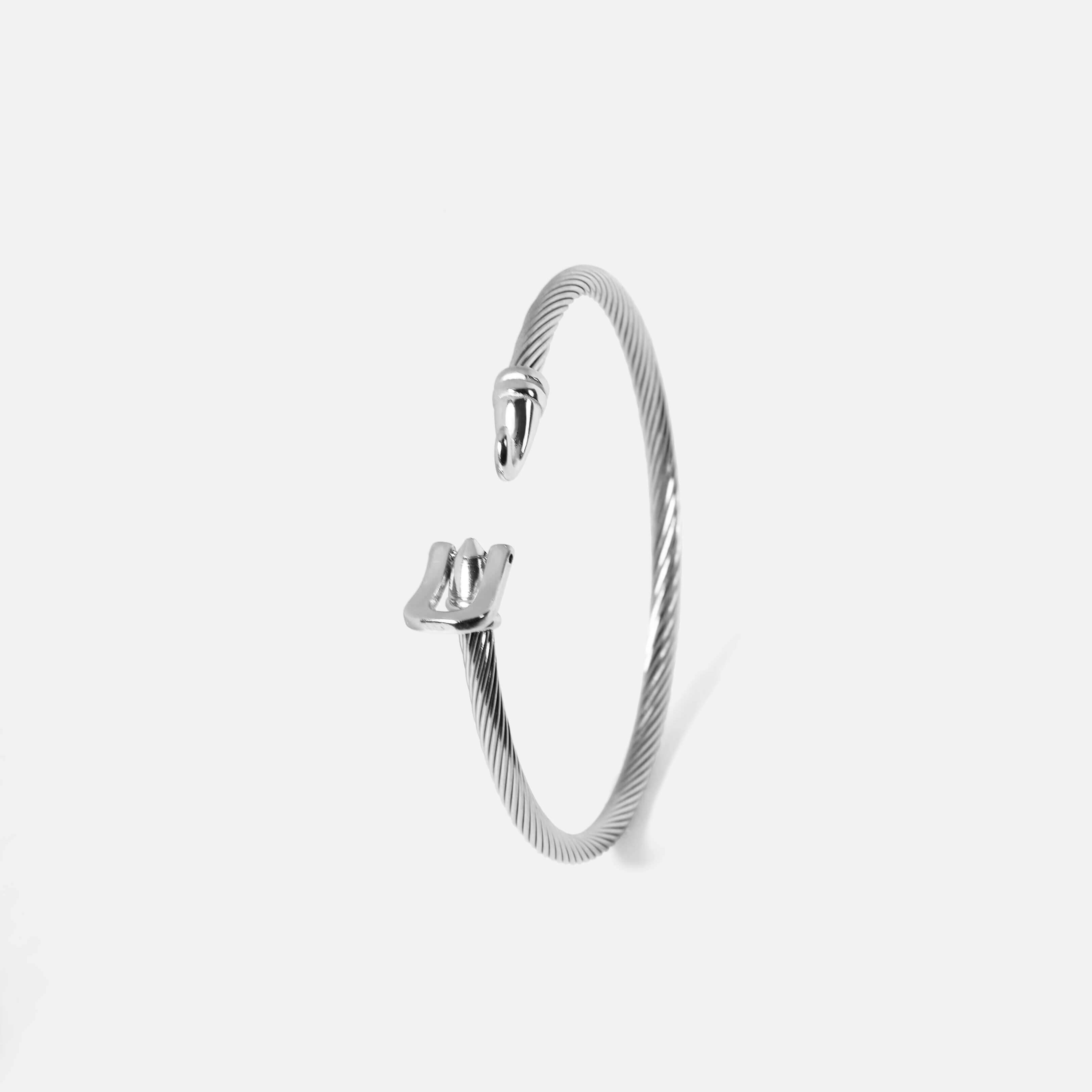 Horseshoe Bangle - Silver