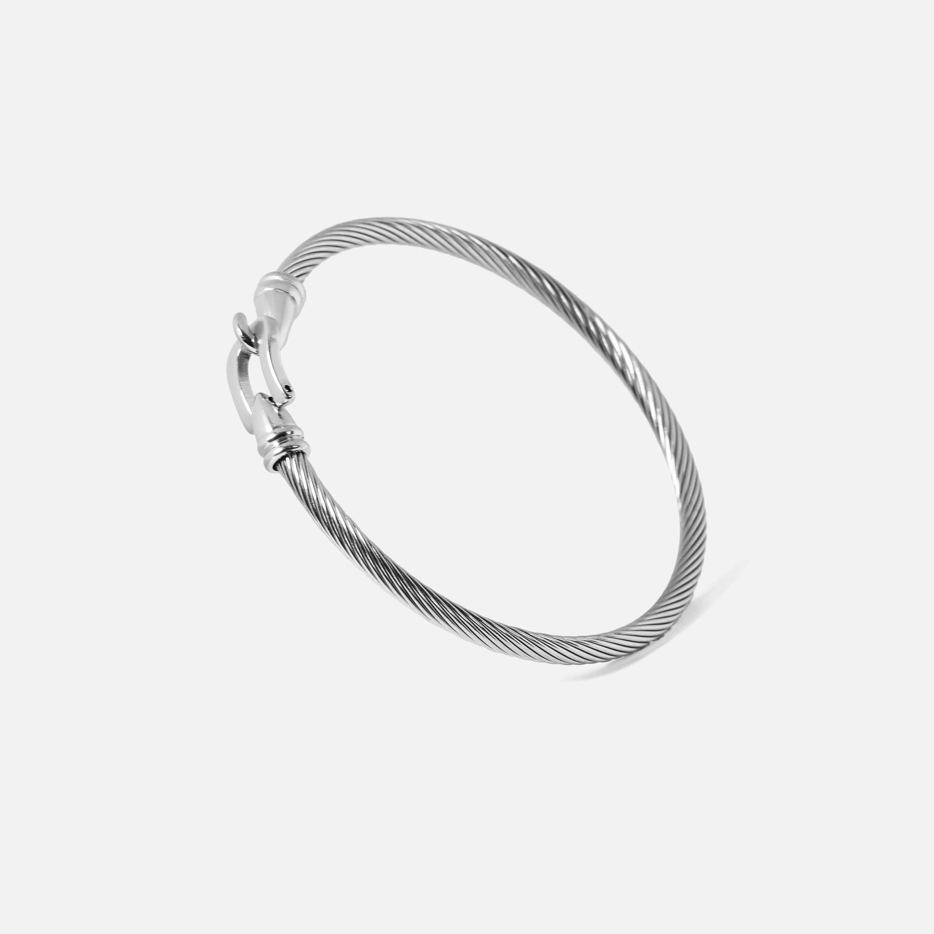 Horseshoe Bangle - Silver