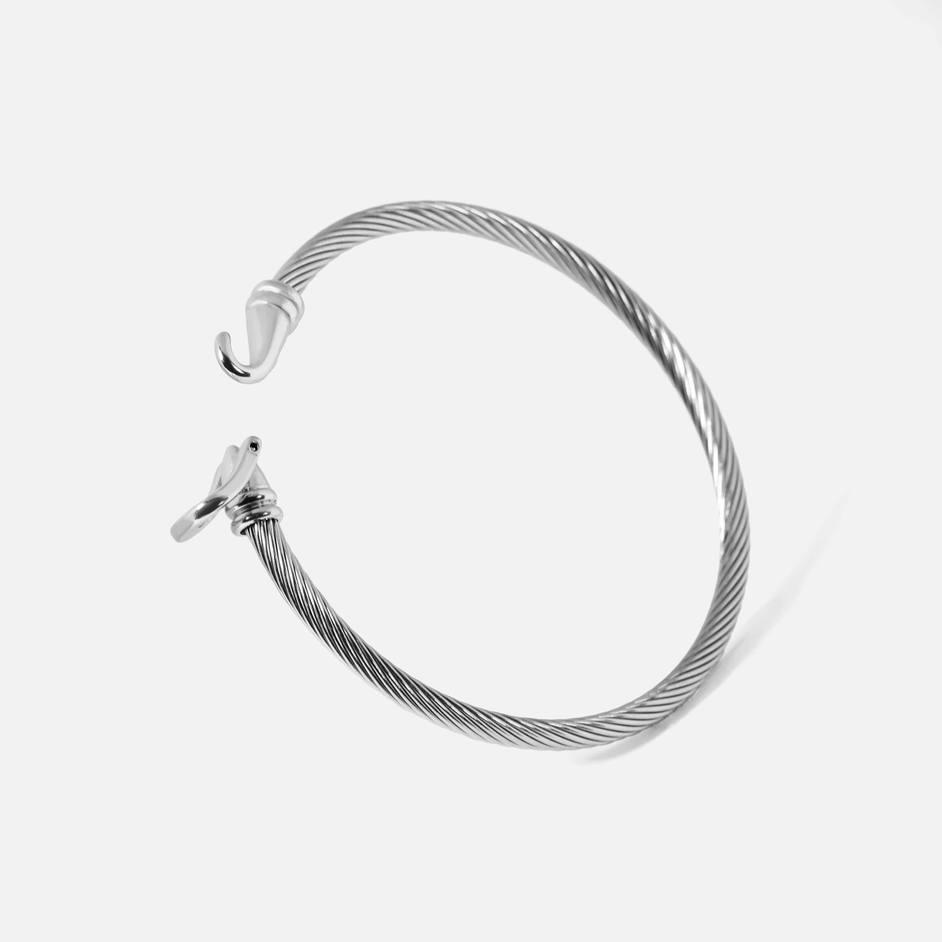 Horseshoe Bangle - Silver