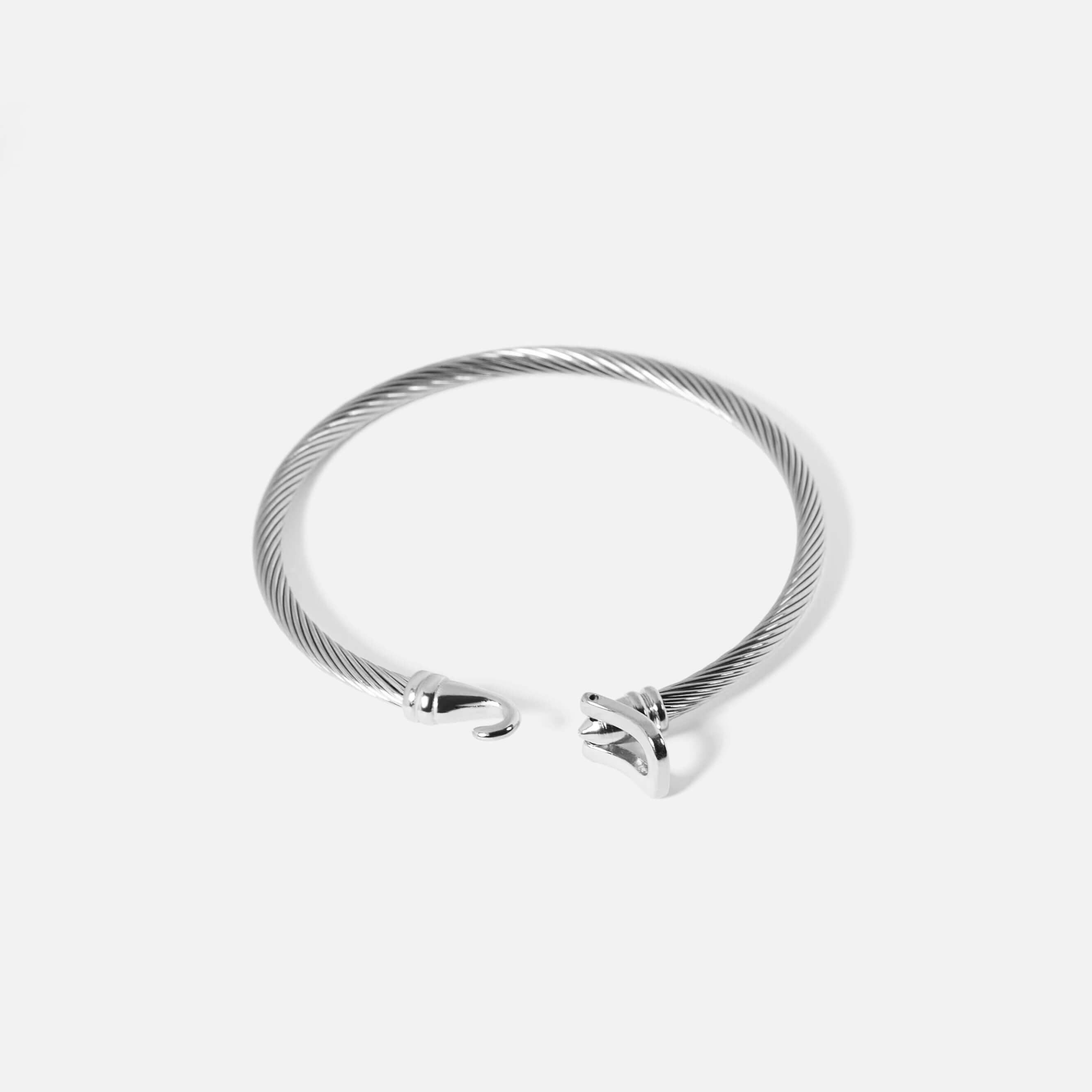 Horseshoe Bangle - Silver