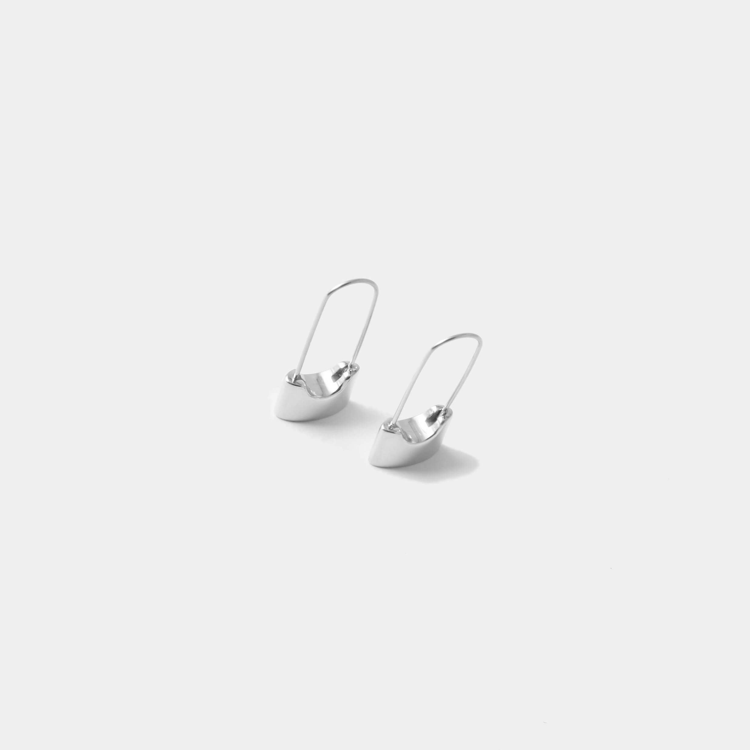 Lock pin earrings - Silver