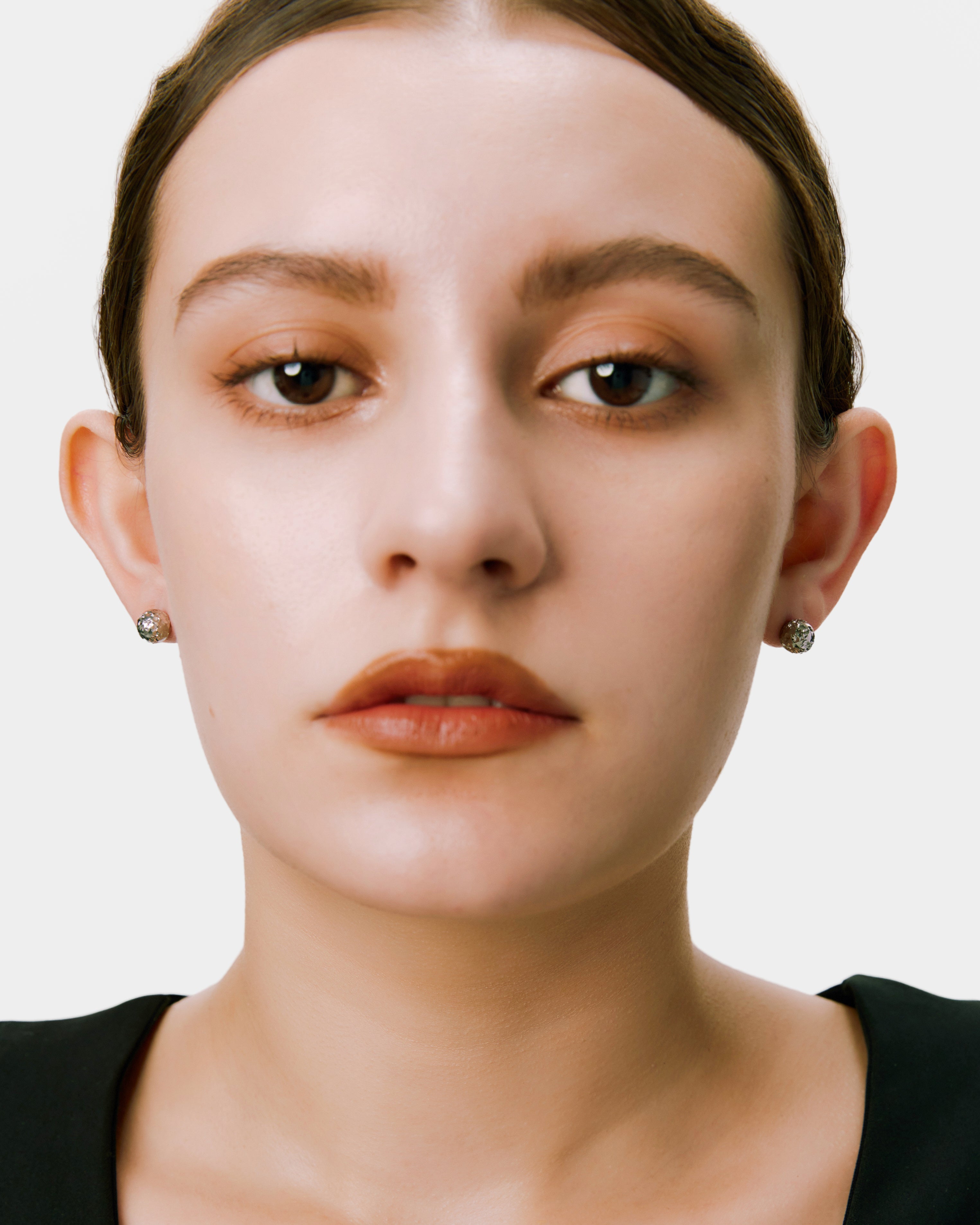 Luminous Moon Earrings - Silver