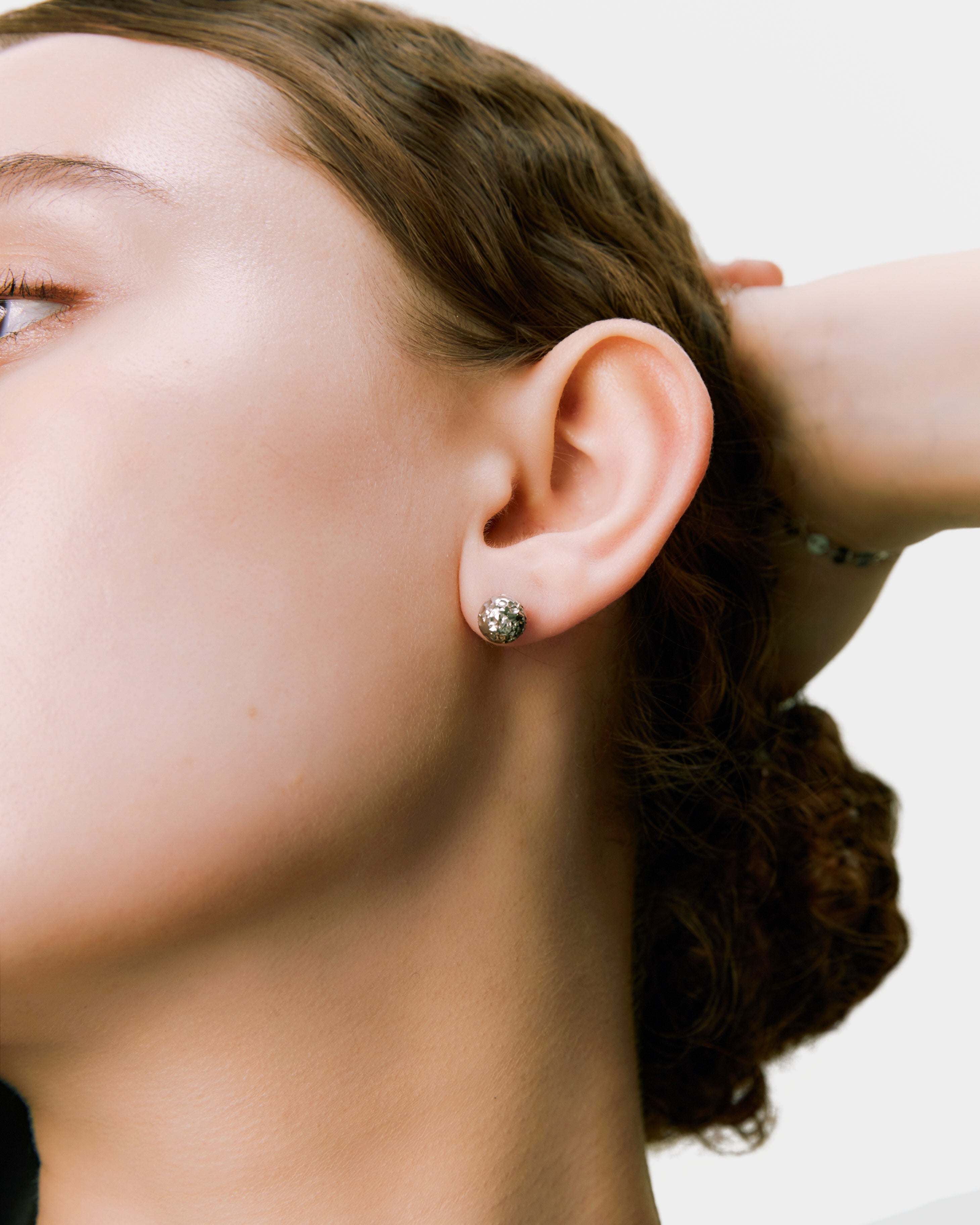 Luminous Moon Earrings - Silver