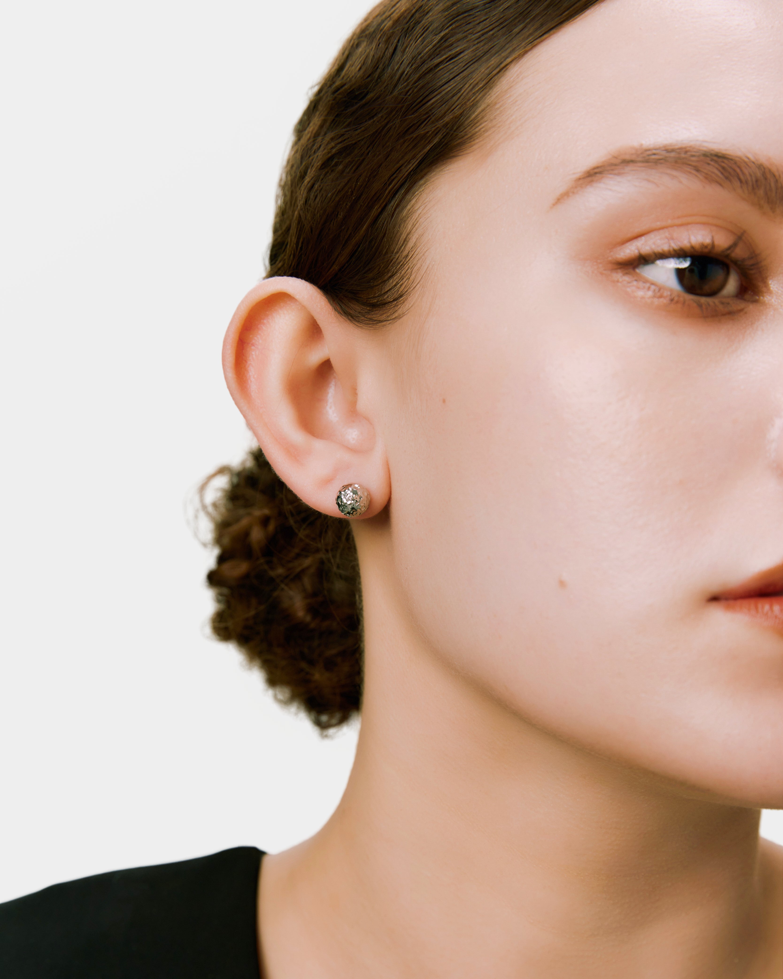 Luminous Moon Earrings - Silver
