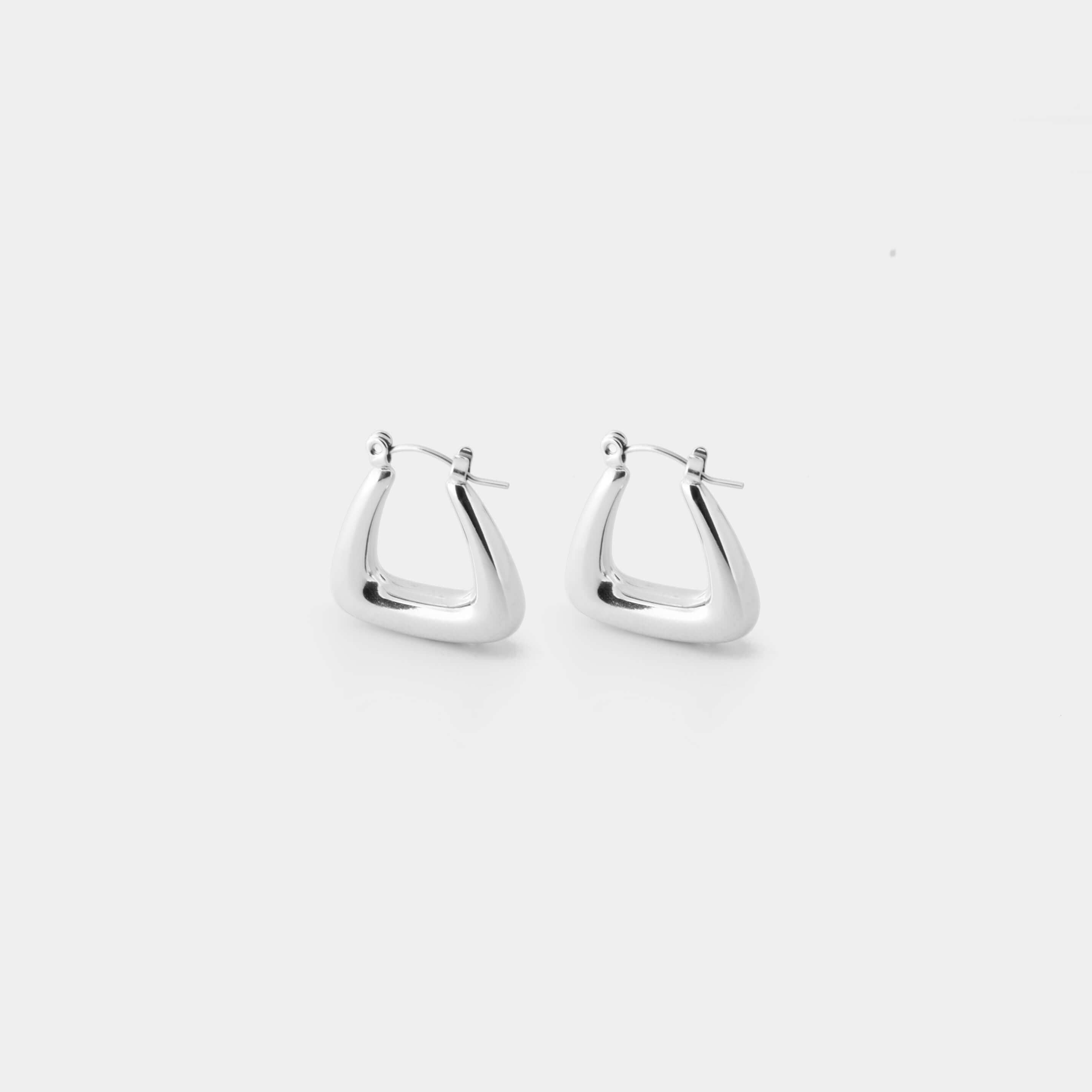 Mini Triangle Earrings - Silver