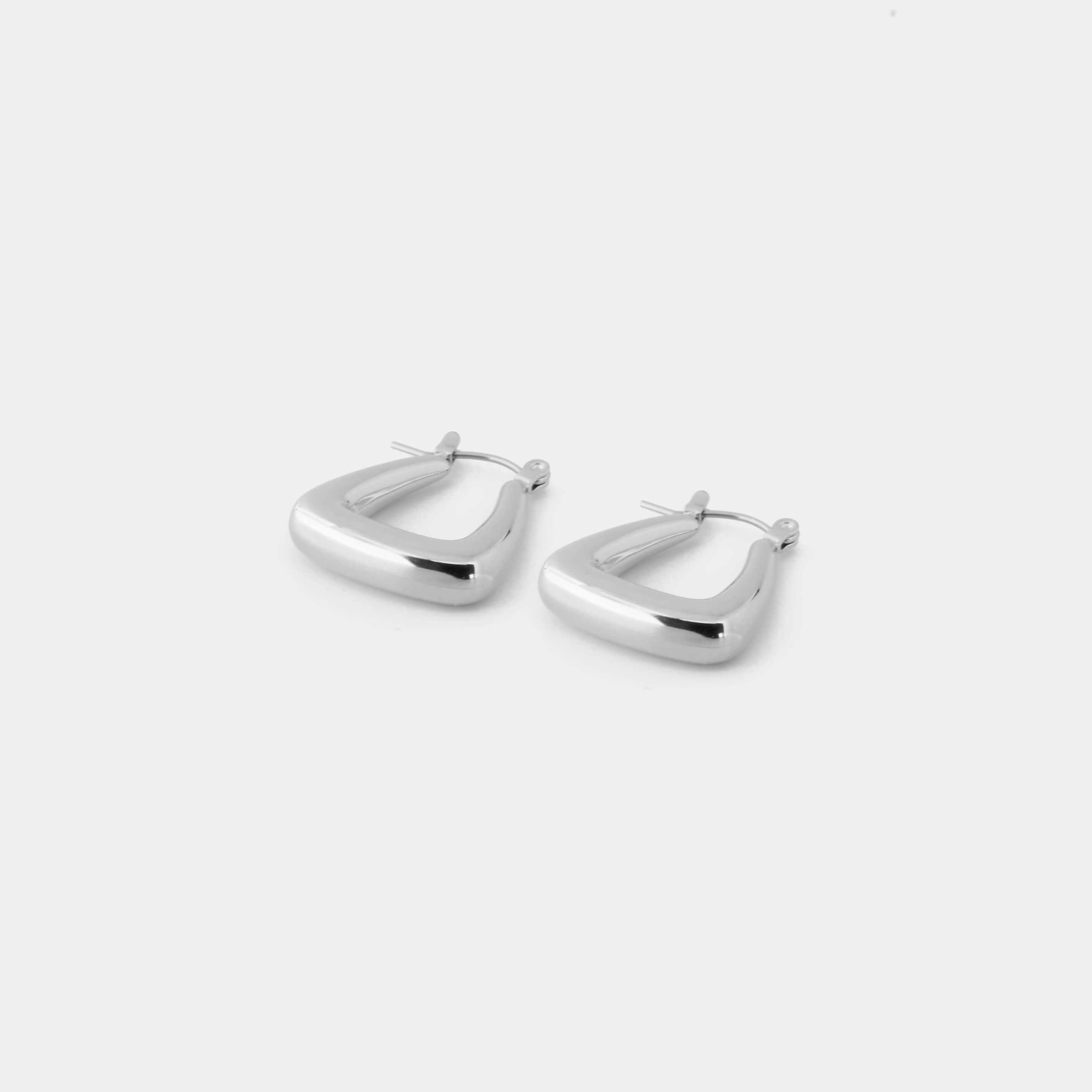 Mini Triangle Earrings - Silver