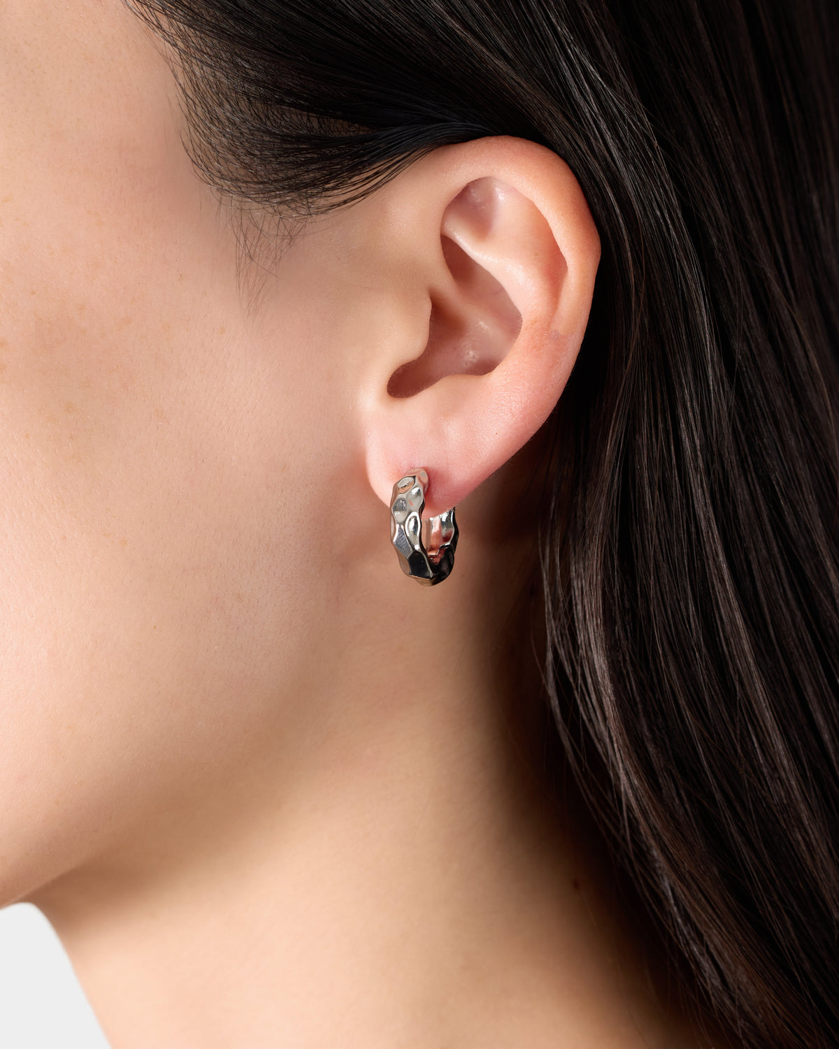 Molten Hoop Pierce - Silver