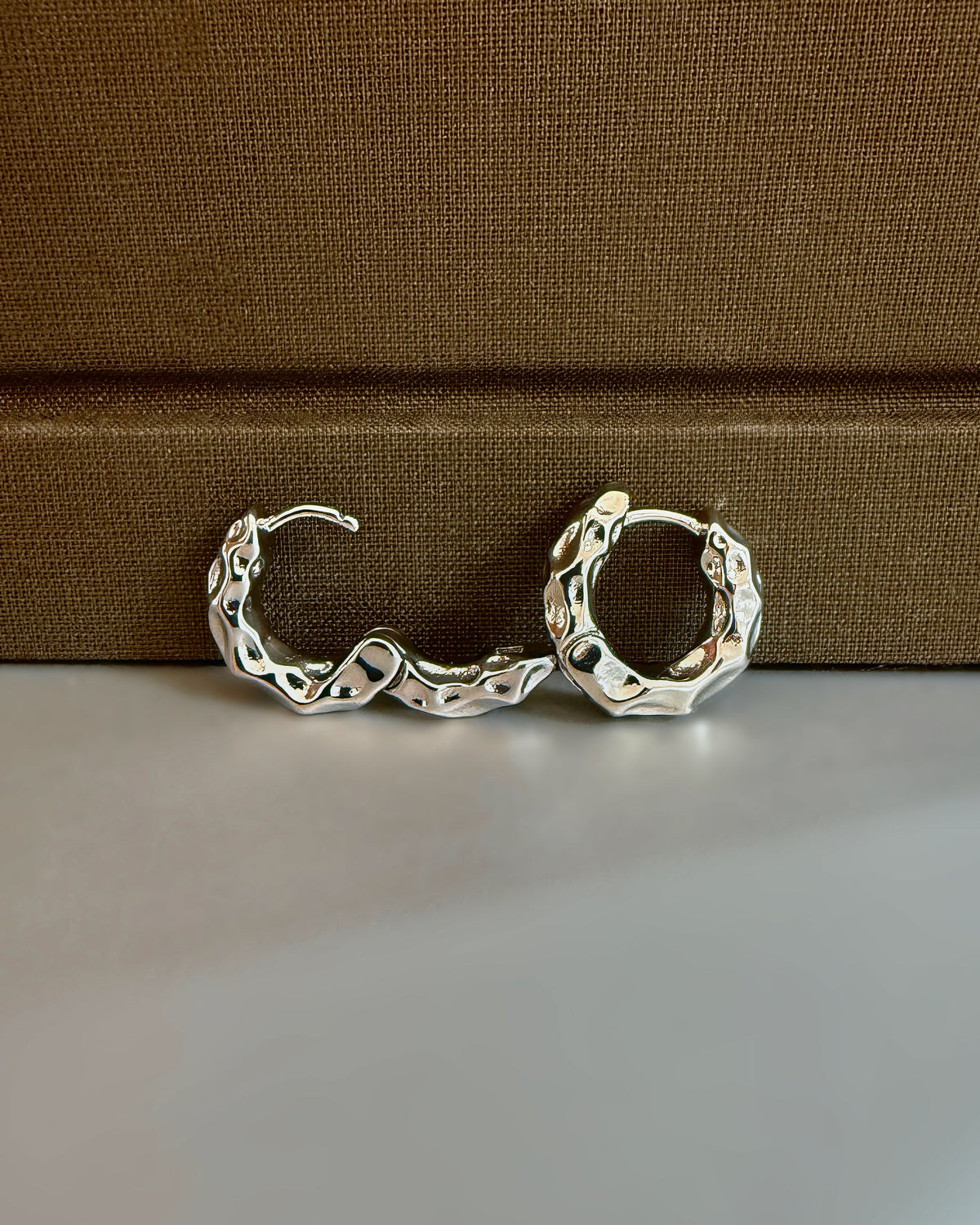 Molten Hoop Pierce - Silver