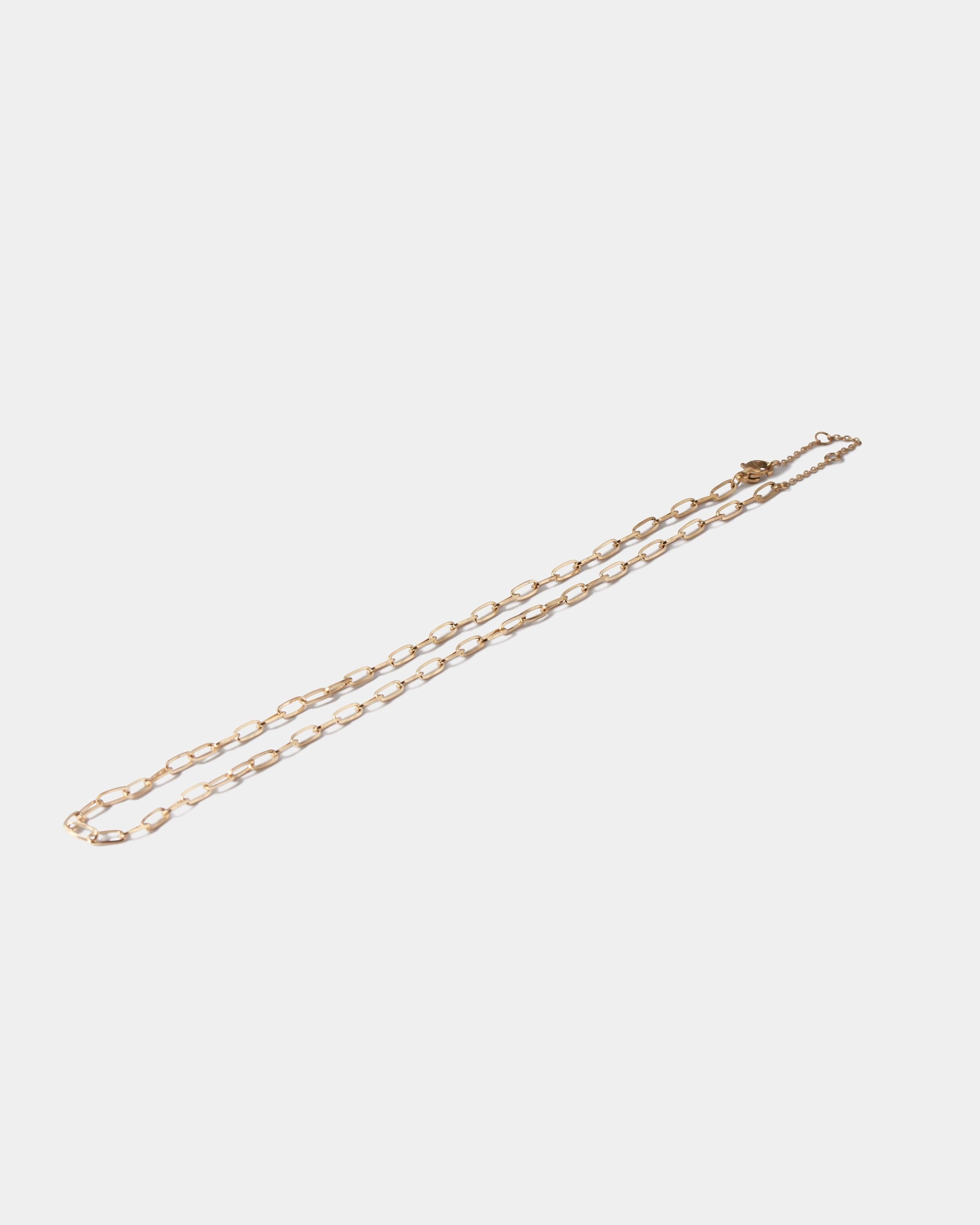NARROW BOX CHAIN NECKLACE - LIMELY