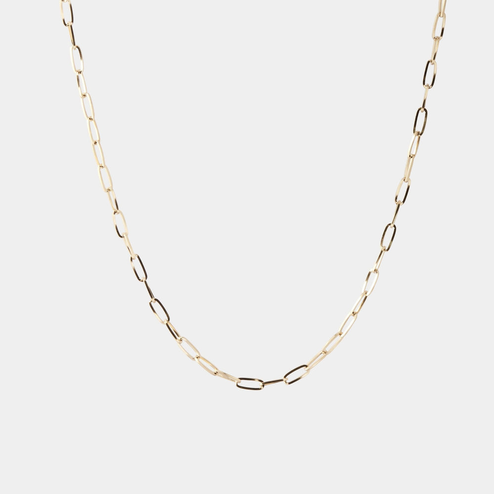 NARROW BOX CHAIN NECKLACE - LIMELY