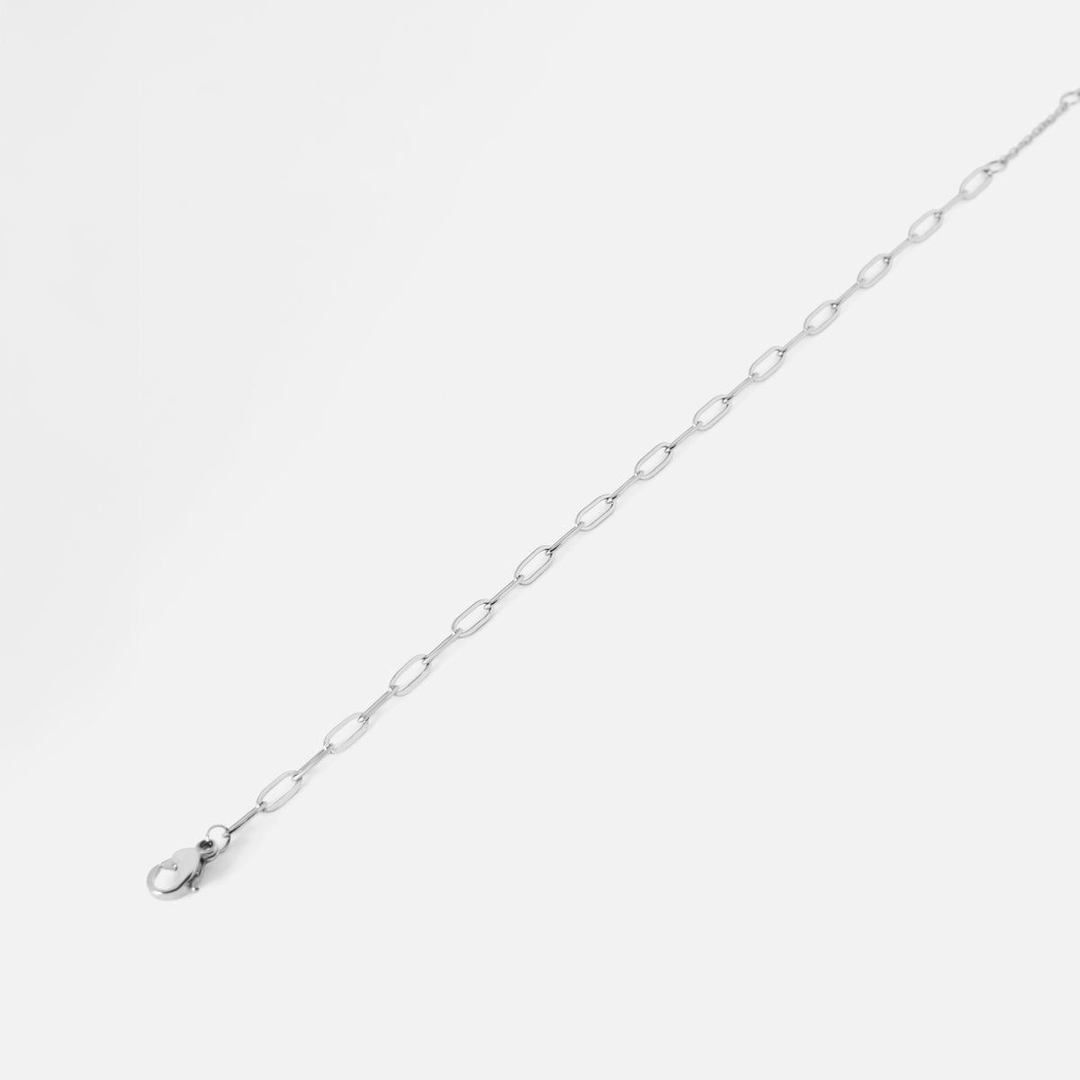 Narrow Box Chain Bracelet - Silver