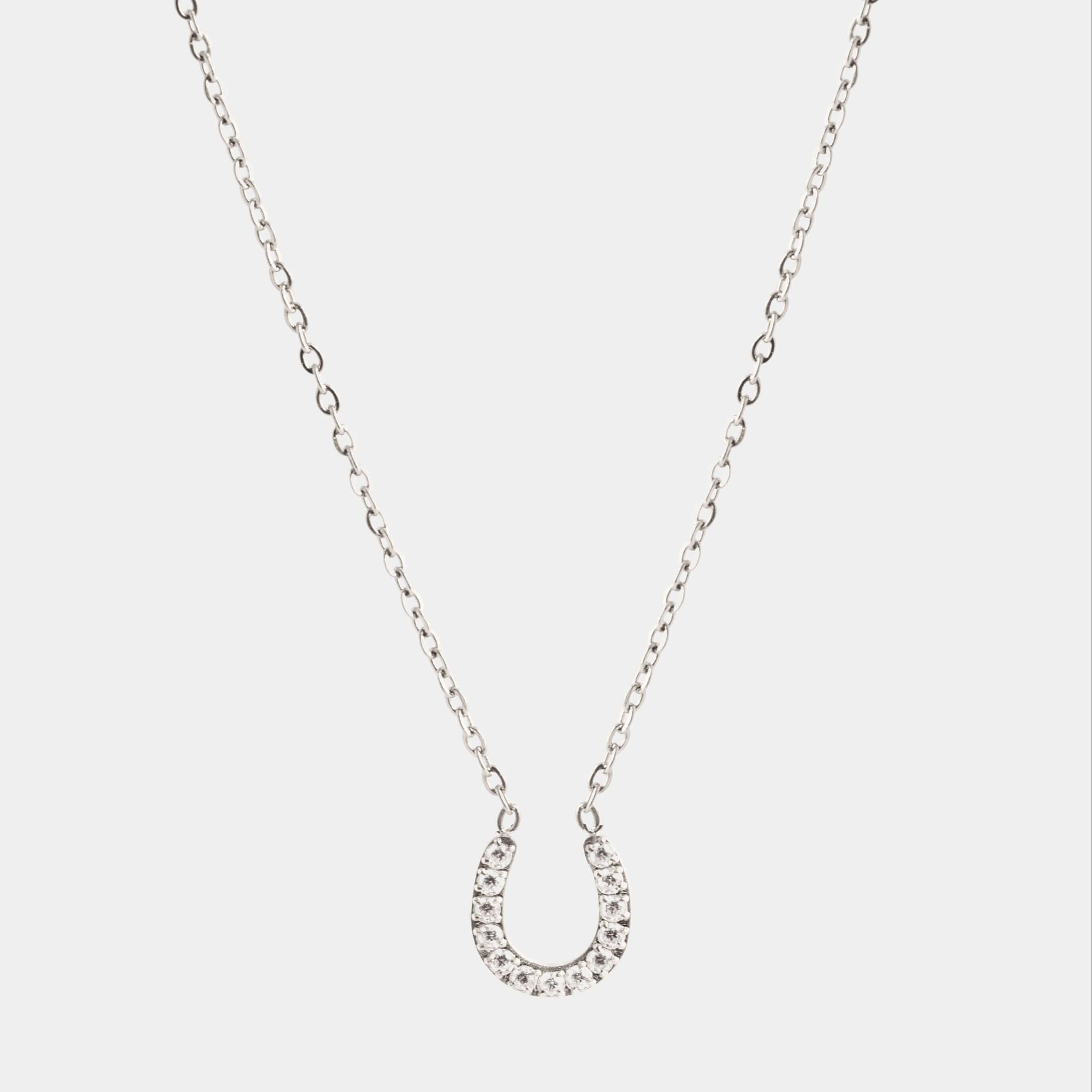 New Horseshoe Necklace - Silver