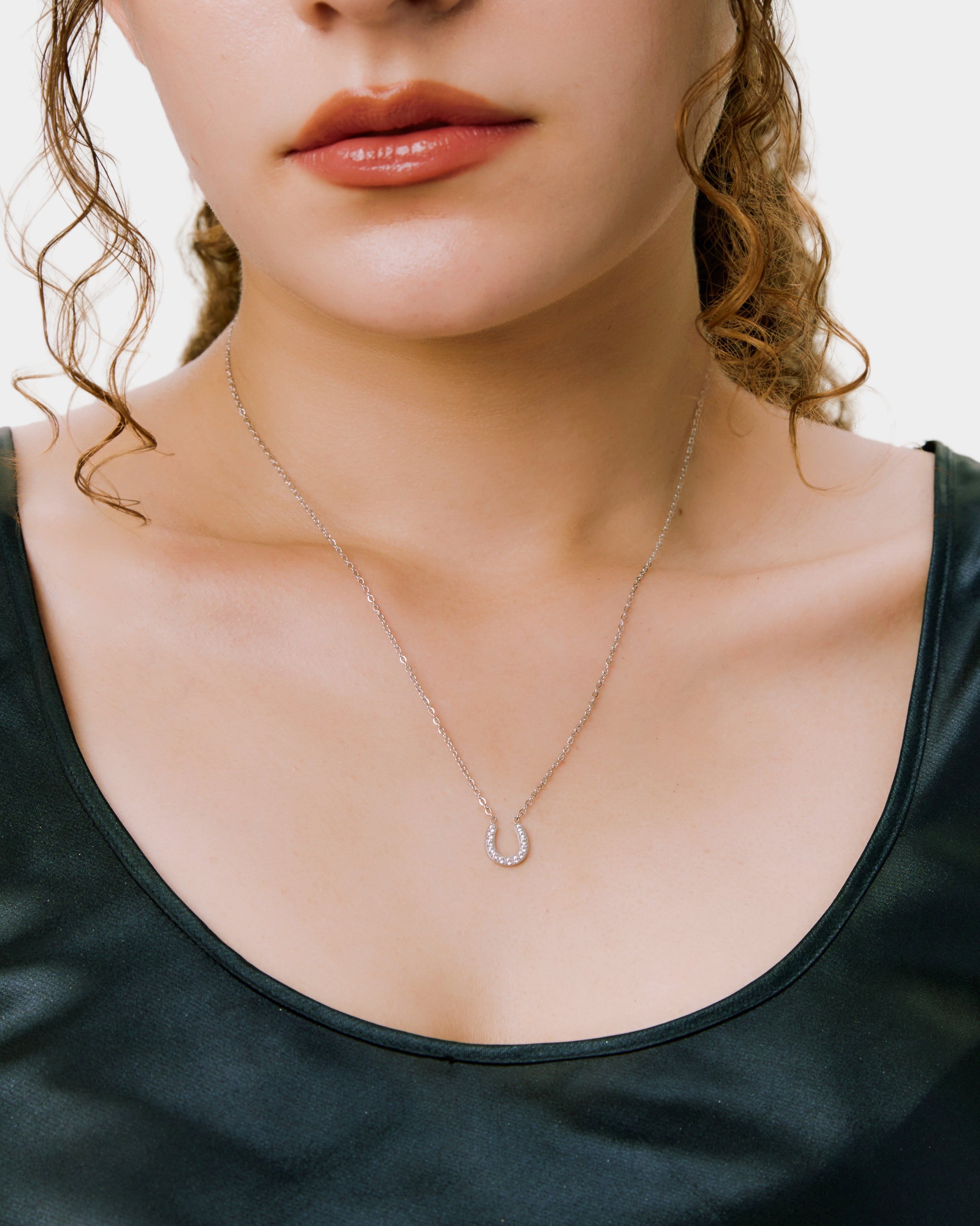 New Horseshoe Necklace - Silver