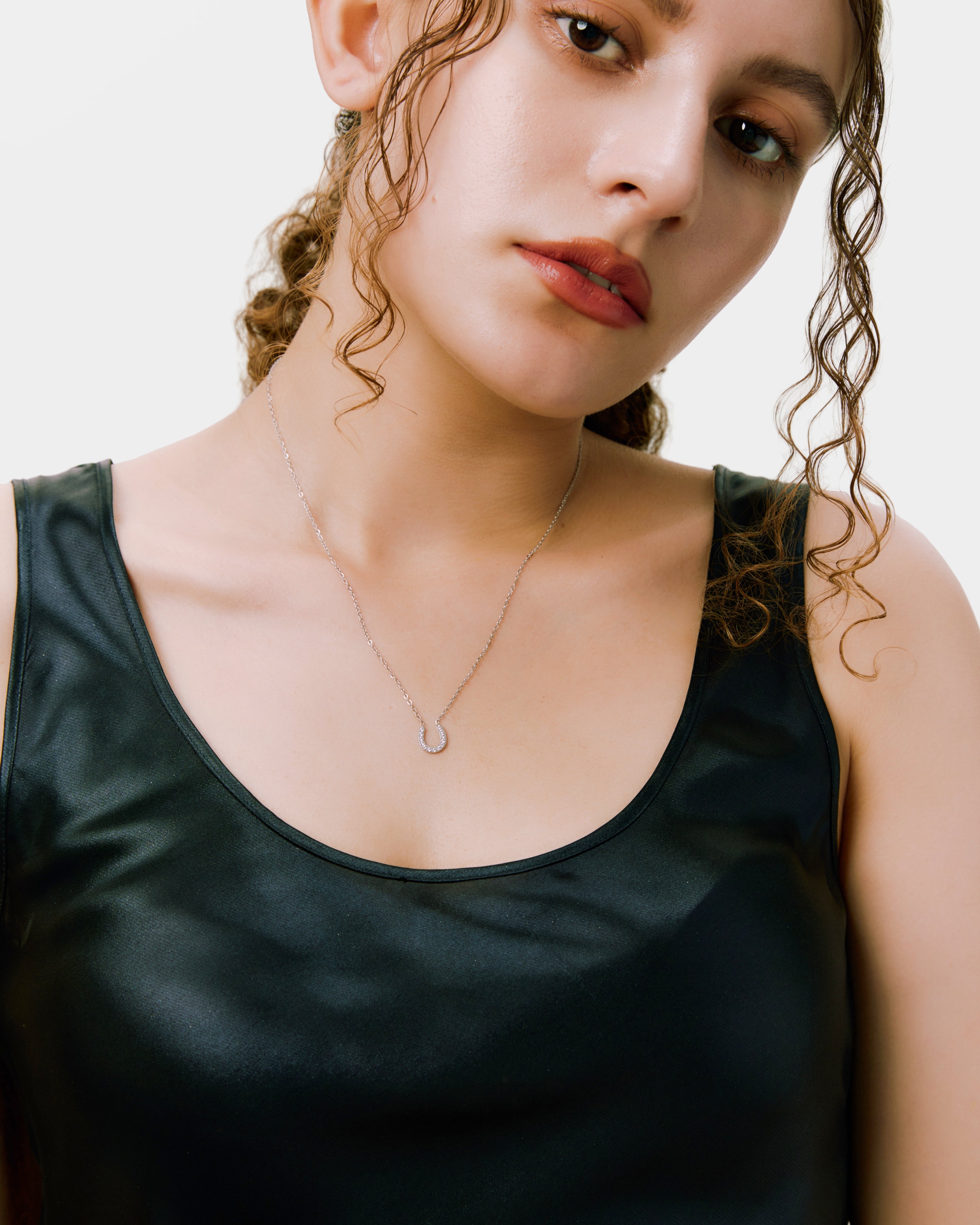New Horseshoe Necklace - Silver