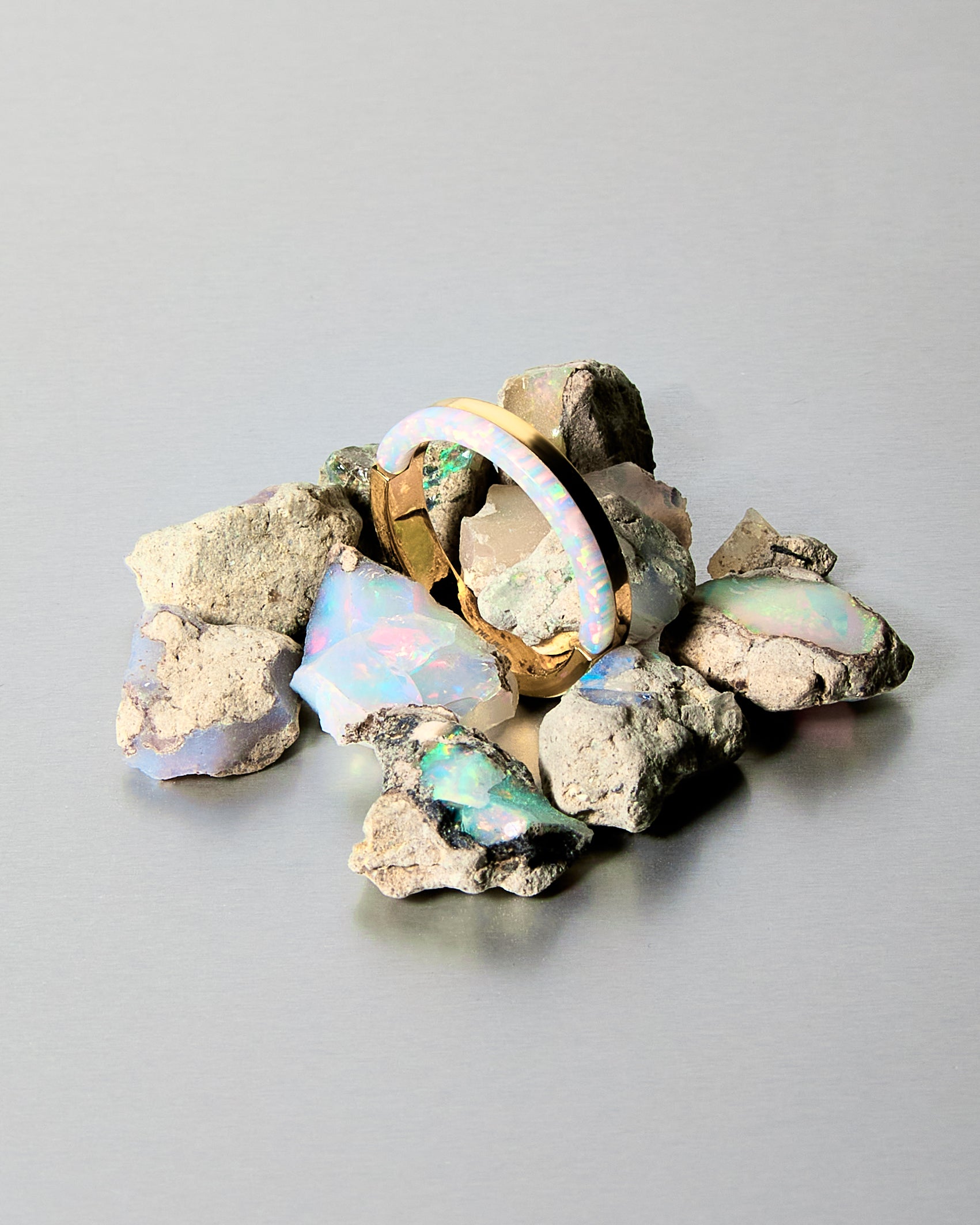 opal plate ring