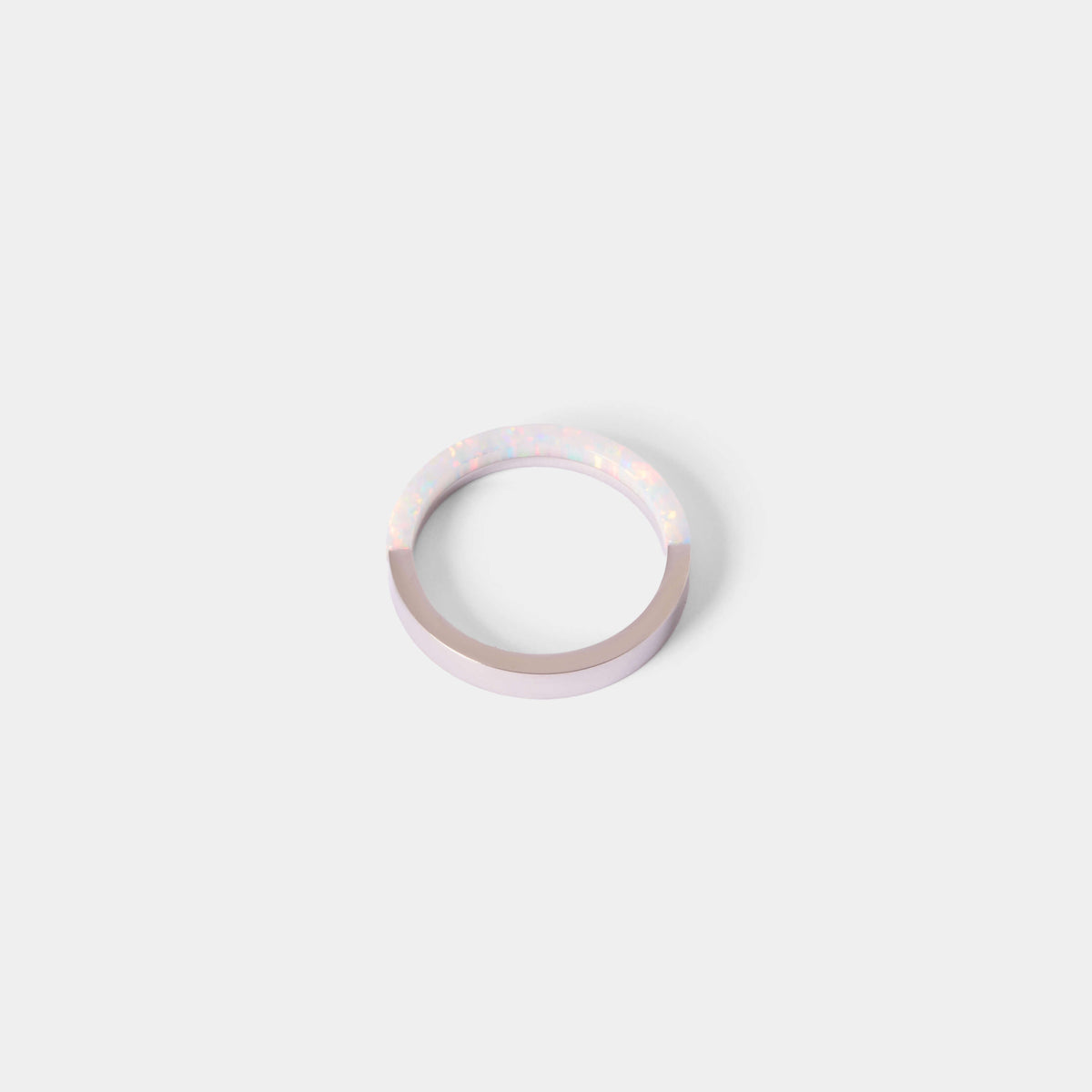 Opal Plate Ring - Silver