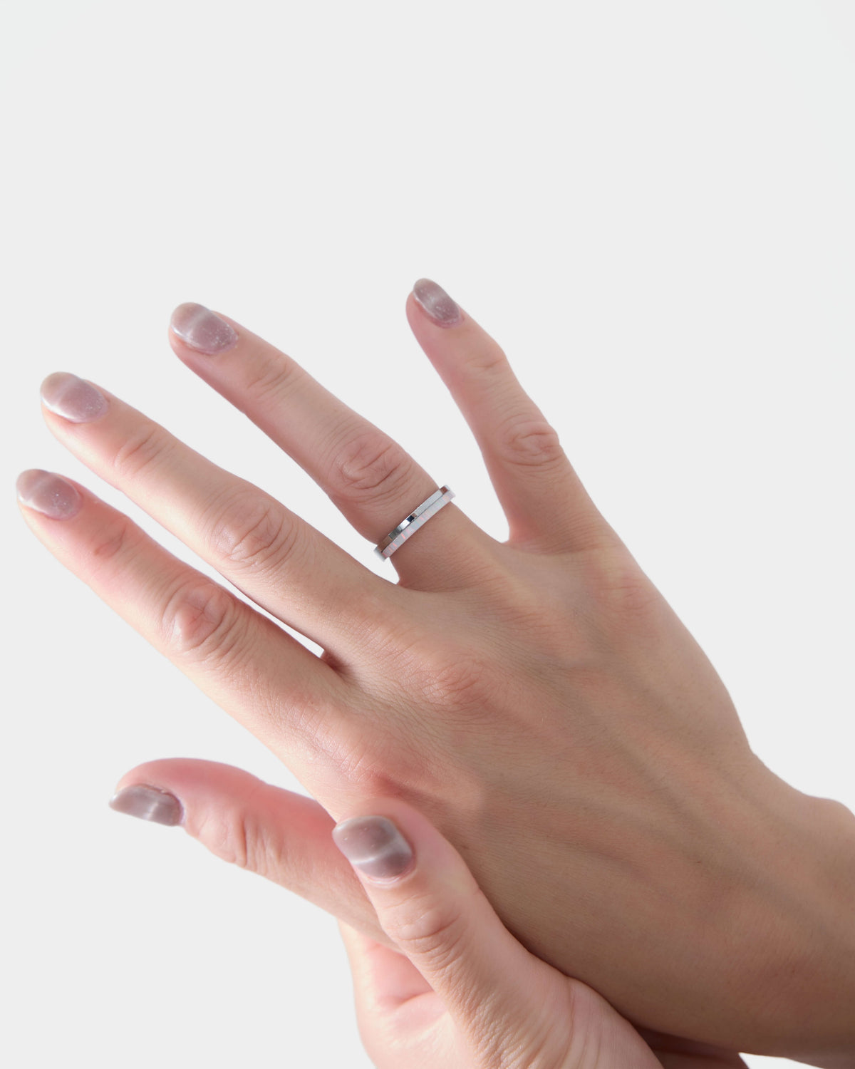 Opal Plate Ring - Silver