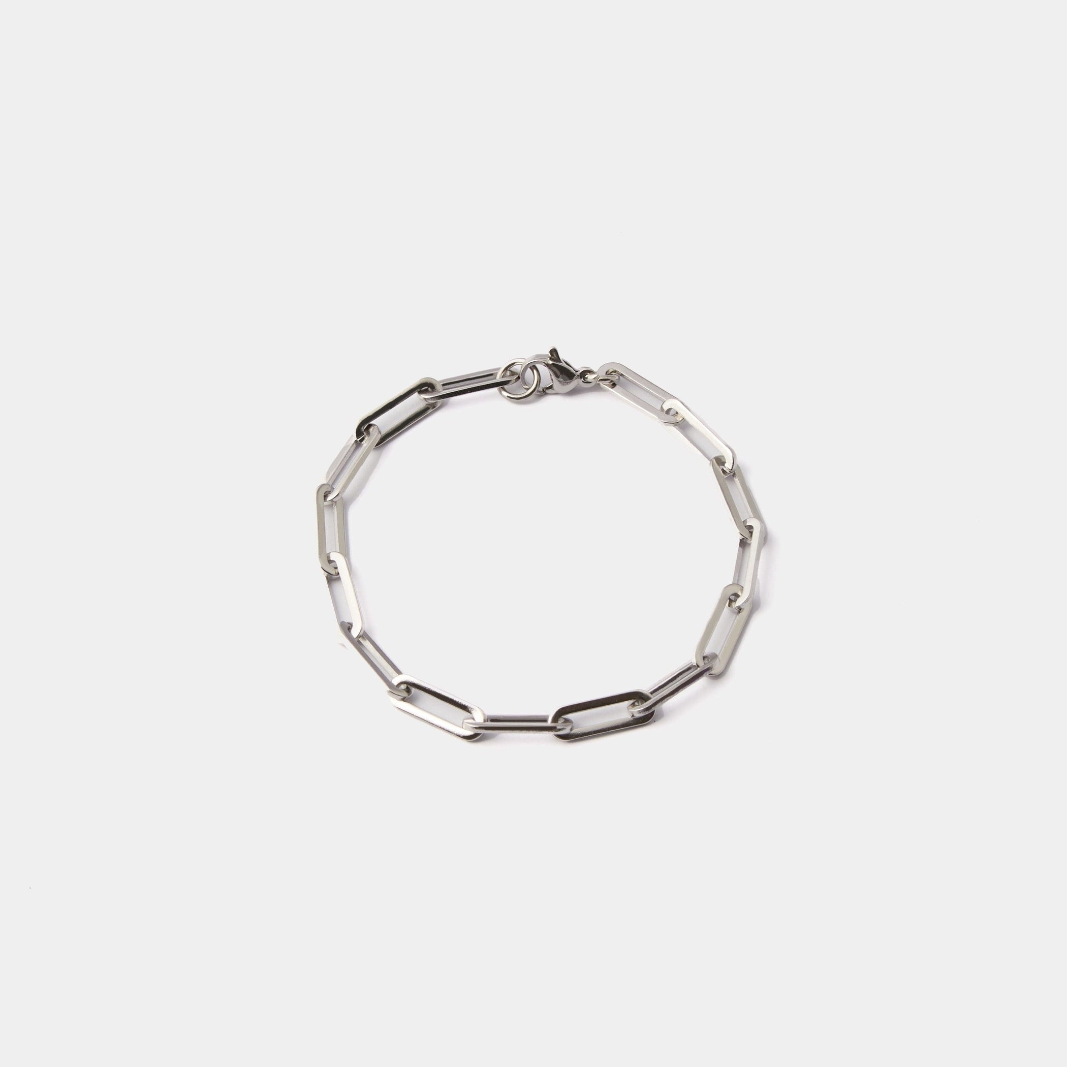 [シルバー] ペーパーチェーンブレスレット
