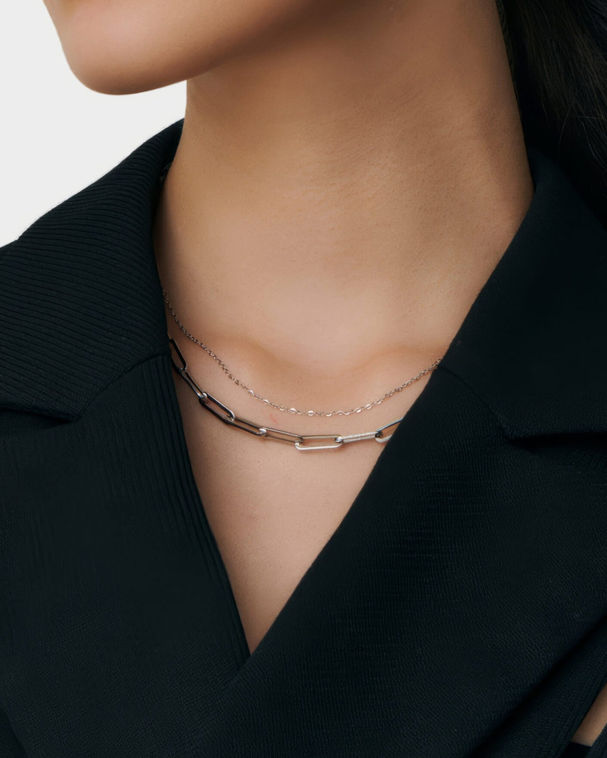 Box Chain Necklace - Silver