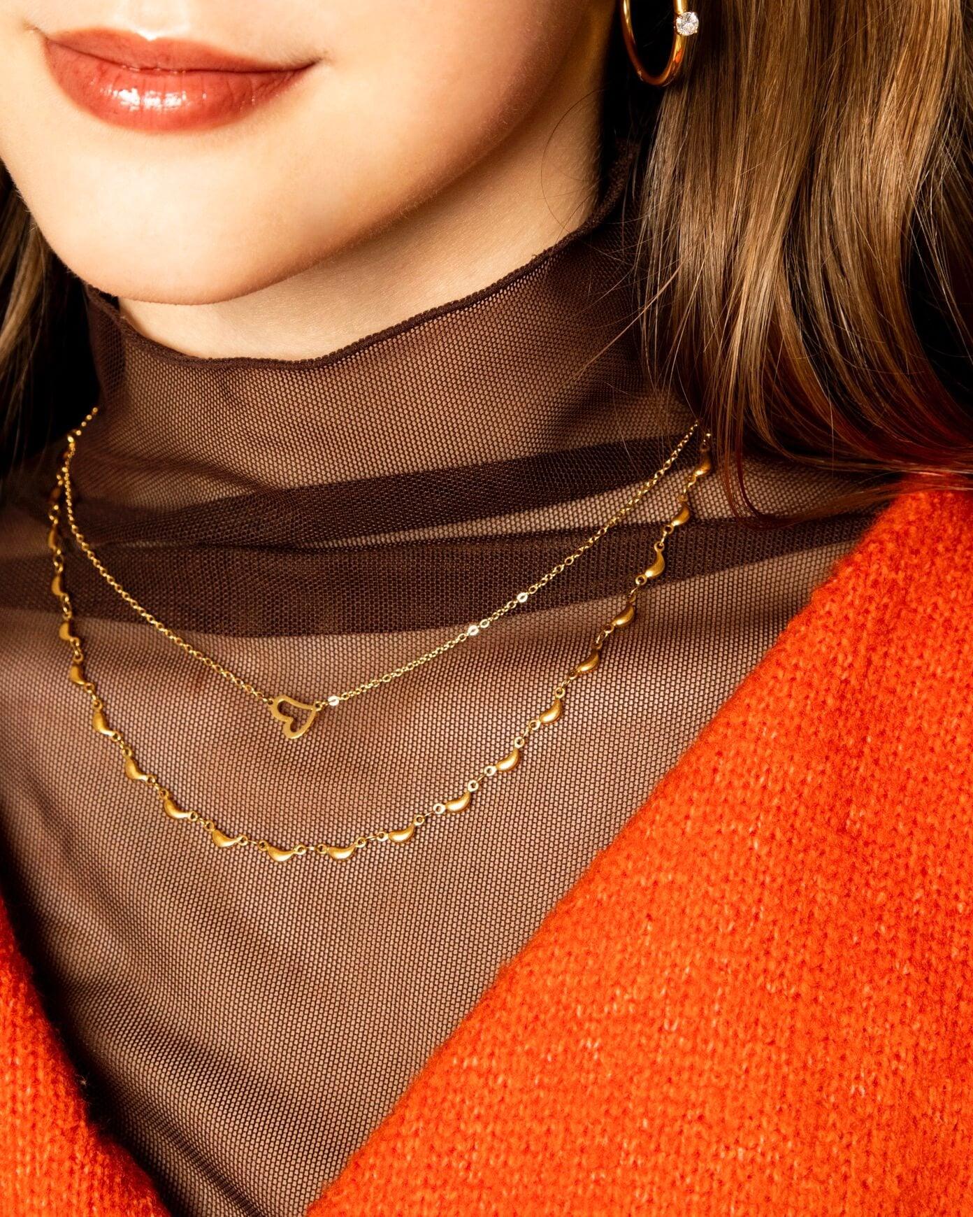 PEBBLE CHAIN NECKLACE - LIMELY