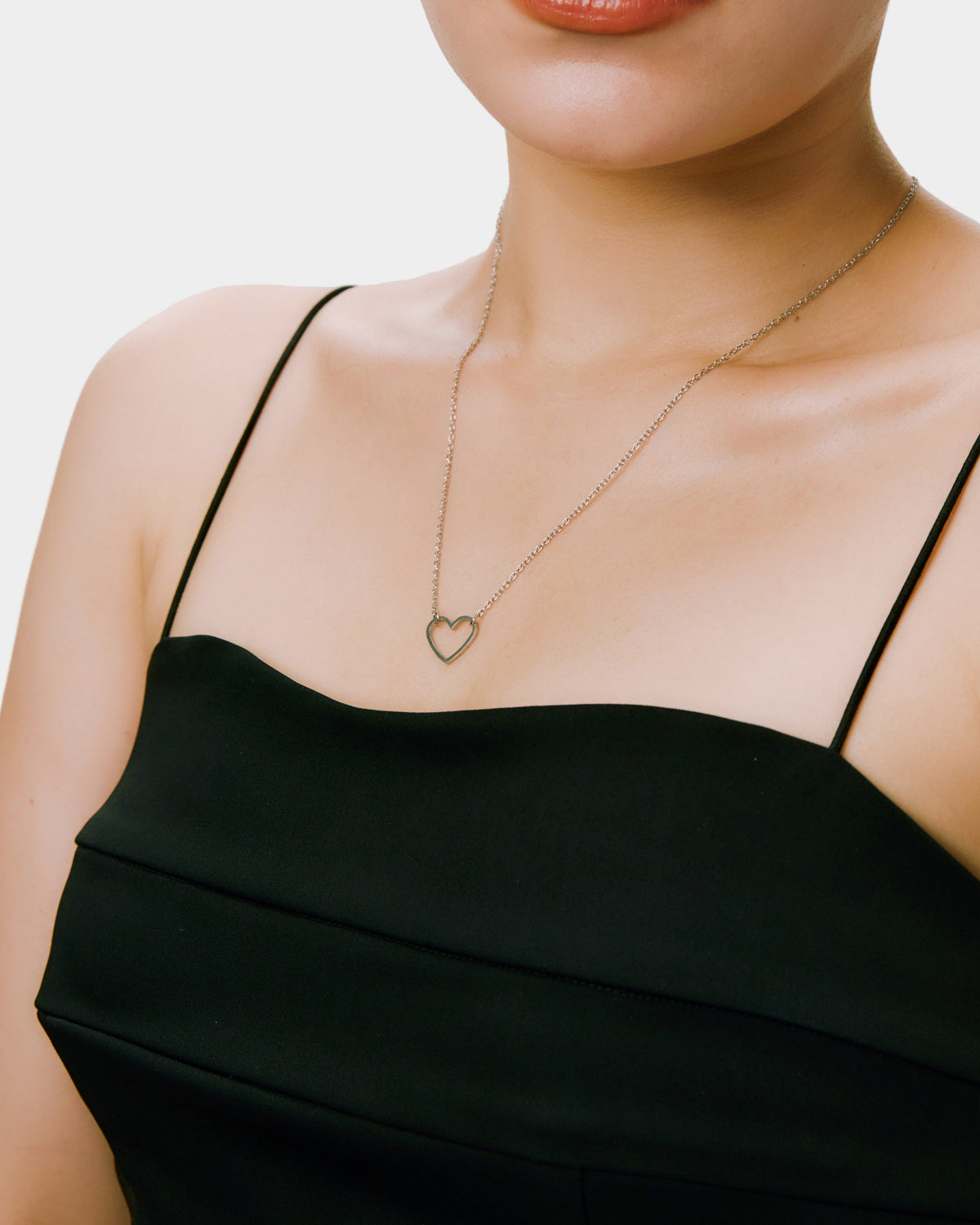 Simple Heart Necklace - Silver