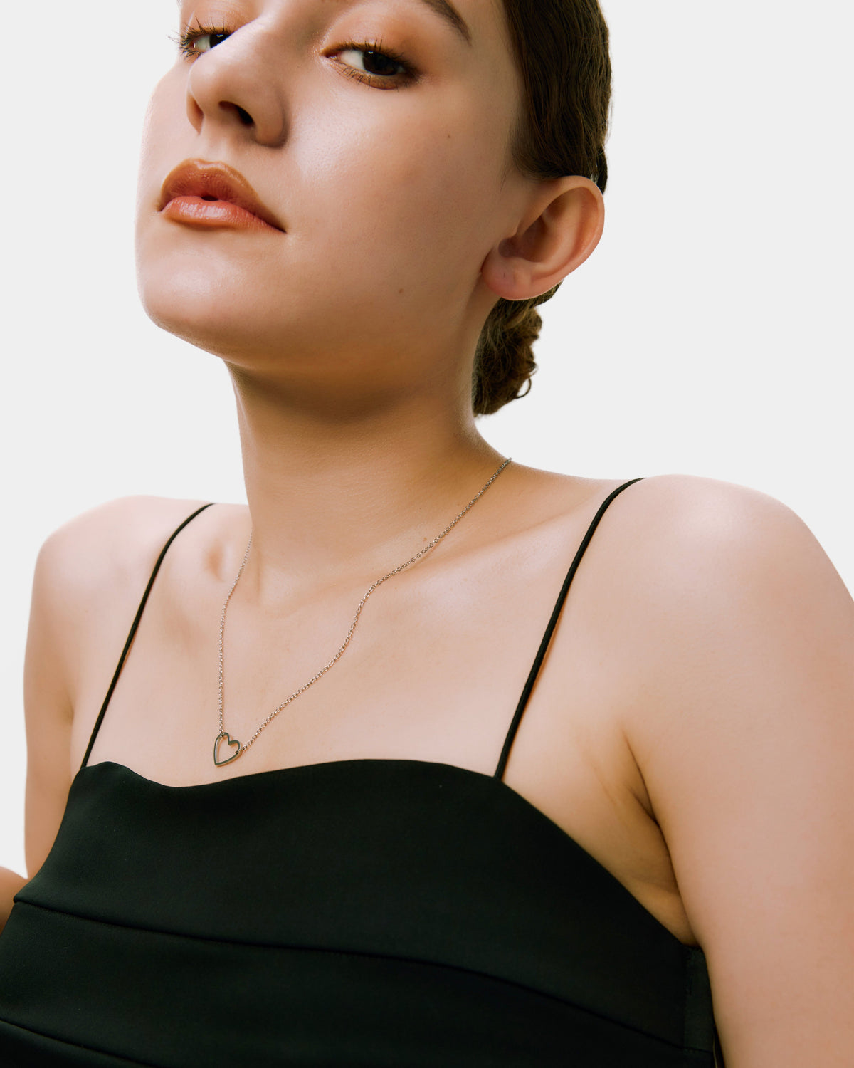 Simple Heart Necklace - Silver
