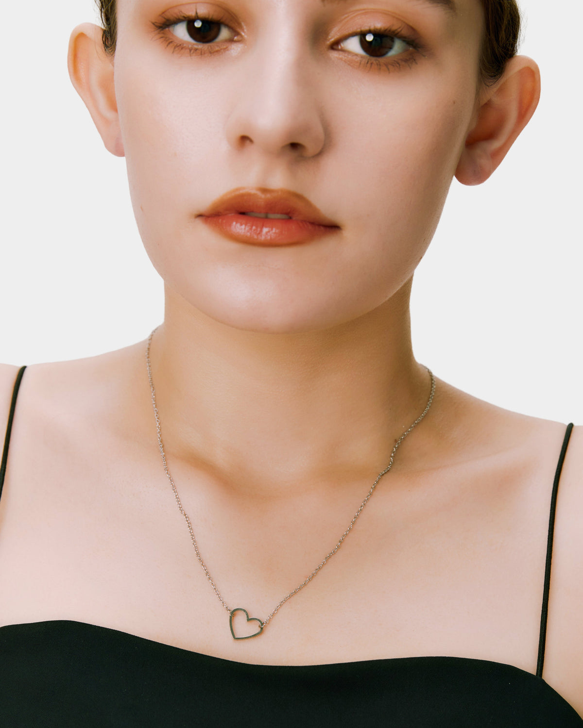Simple Heart Necklace - Silver