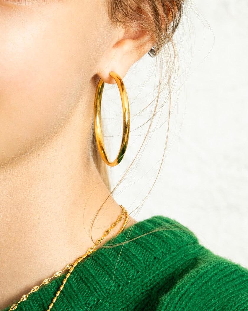 シンプルフープピアス - THE LIMELY